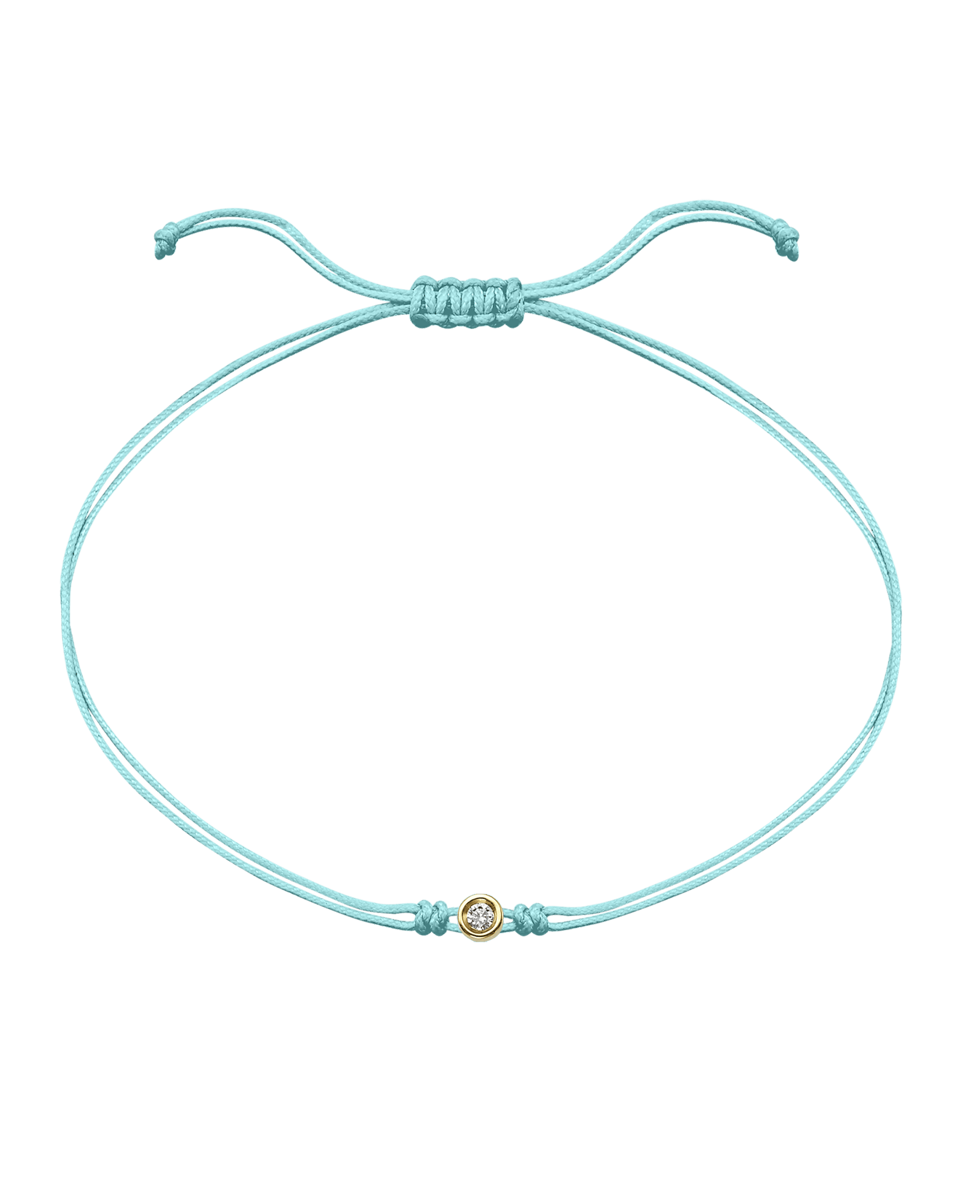The Classic String of Love - 14K Yellow Gold Bracelets magal-dev Turquoise Small: 0.03ct