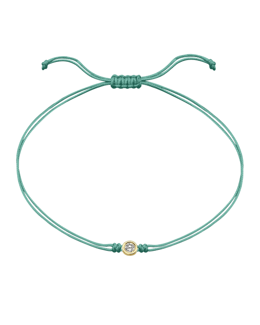 Summer Edition : The Classic String of Love - 14K Yellow Gold Bracelets magal-dev Apple Martini - Light Green Large: 0.10ct