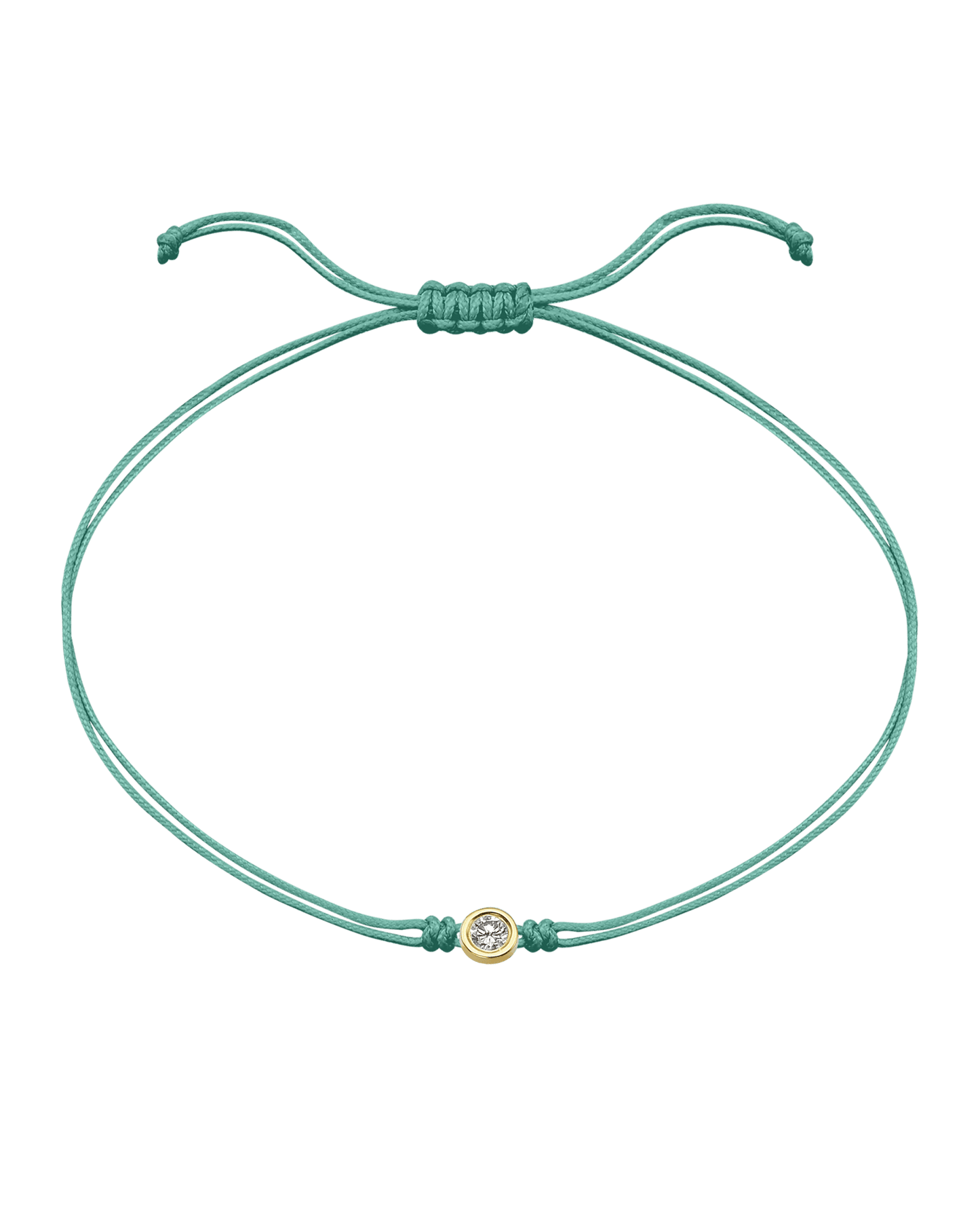 The Classic String of Love - 14K Yellow Gold Bracelets magal-dev Light Green Large: 0.10ct