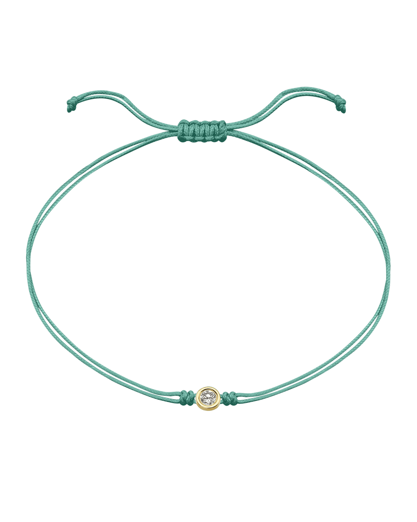 Le Classique String of Love Summer Édition - Or Jaune 14 carats Bracelets magal-dev Martini Pomme - Vert Pâle Large: 0.10 carats