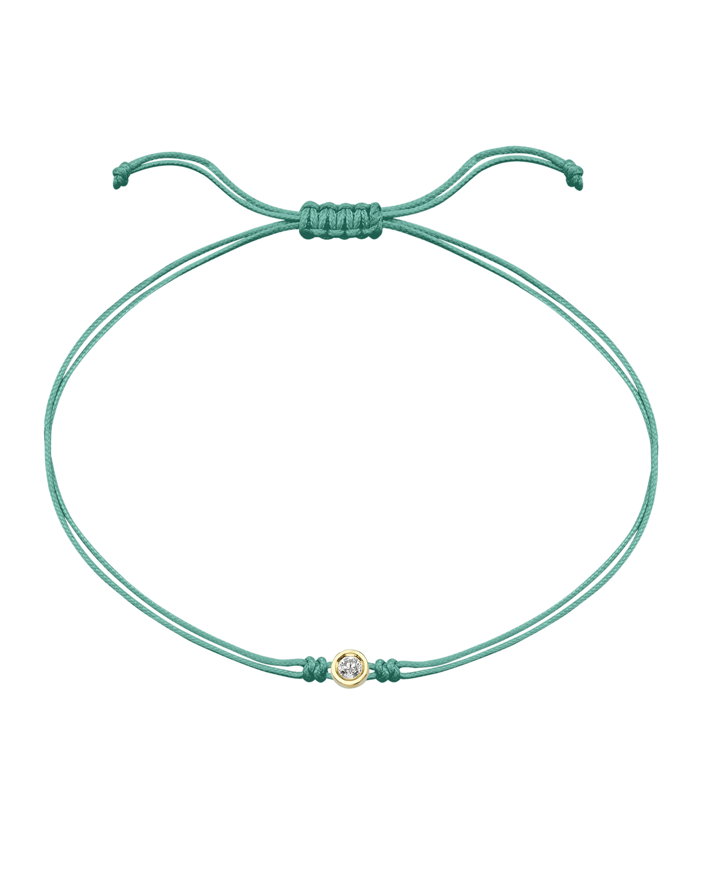 Le String of Love - Or Jaune 14 carats Bracelets magal-dev Vert Clair Medium: 0.05 carats