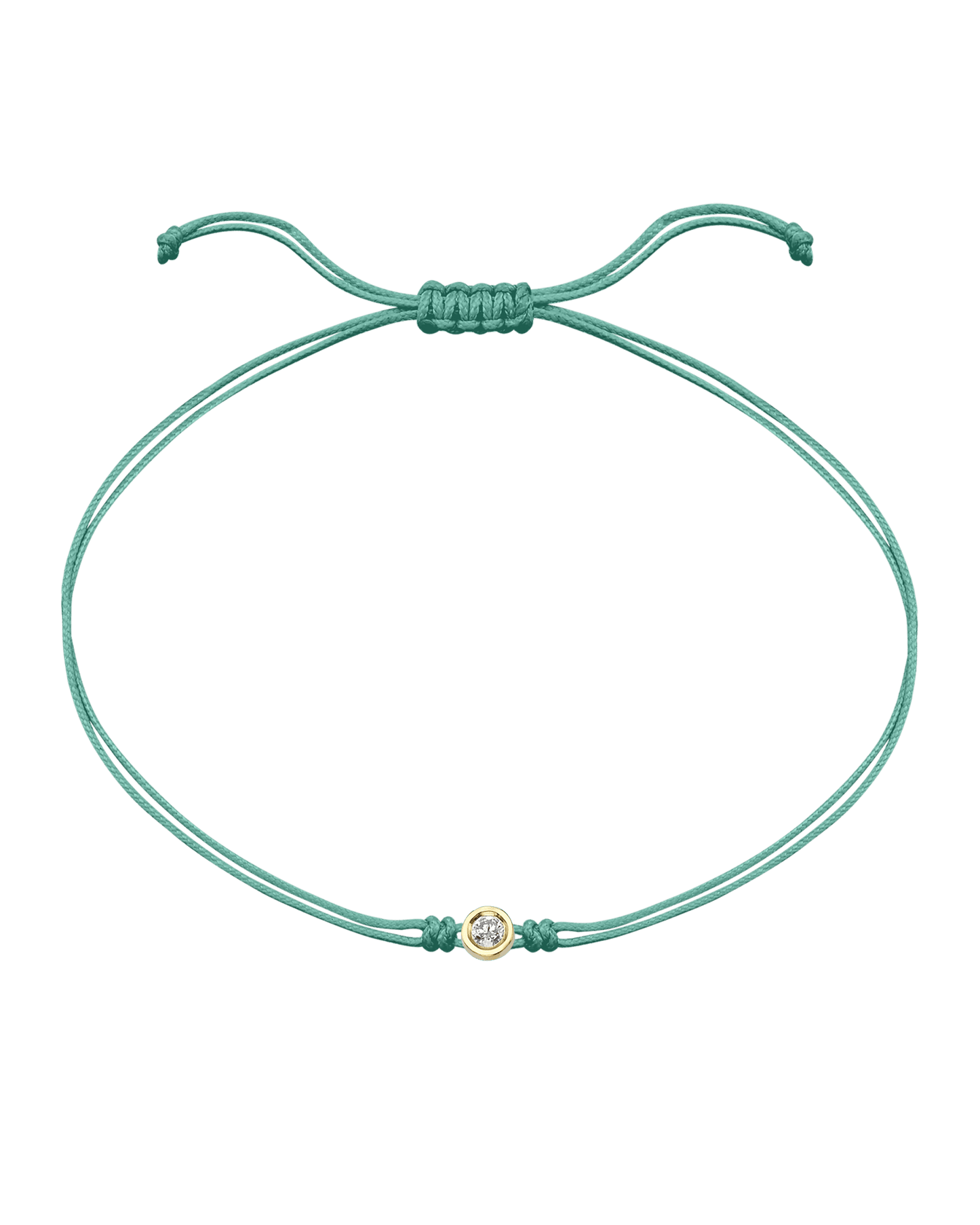 Le Classique String of Love Summer Édition - Or Jaune 14 carats Bracelets magal-dev Martini Pomme - Vert Pâle Medium: 0.05 carats