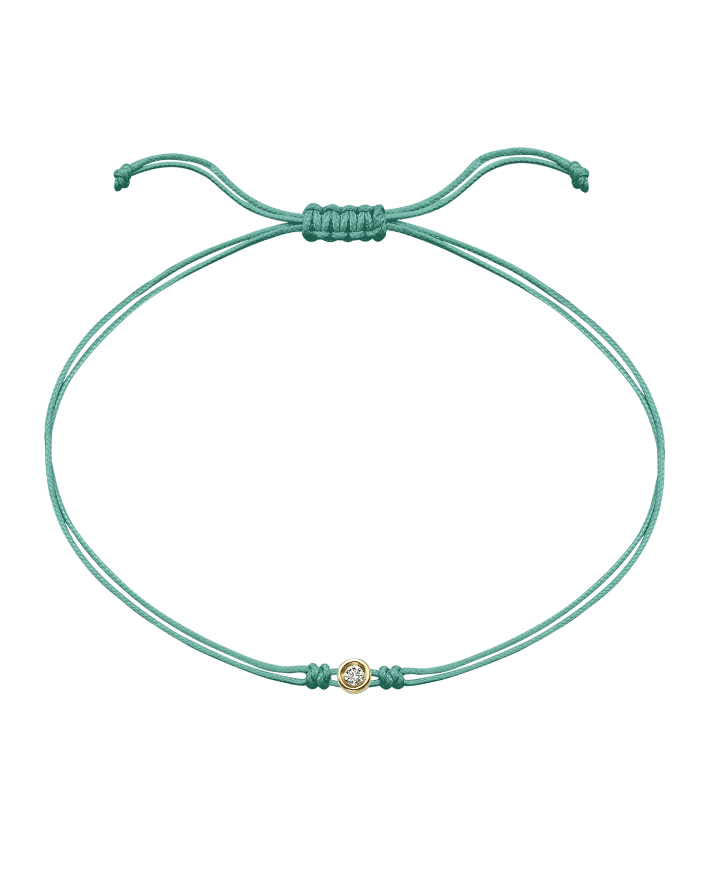 Le Classique String of Love Summer Édition - Or Jaune 14 carats Bracelets magal-dev Martini Pomme - Vert Pâle Small: 0.03 carats