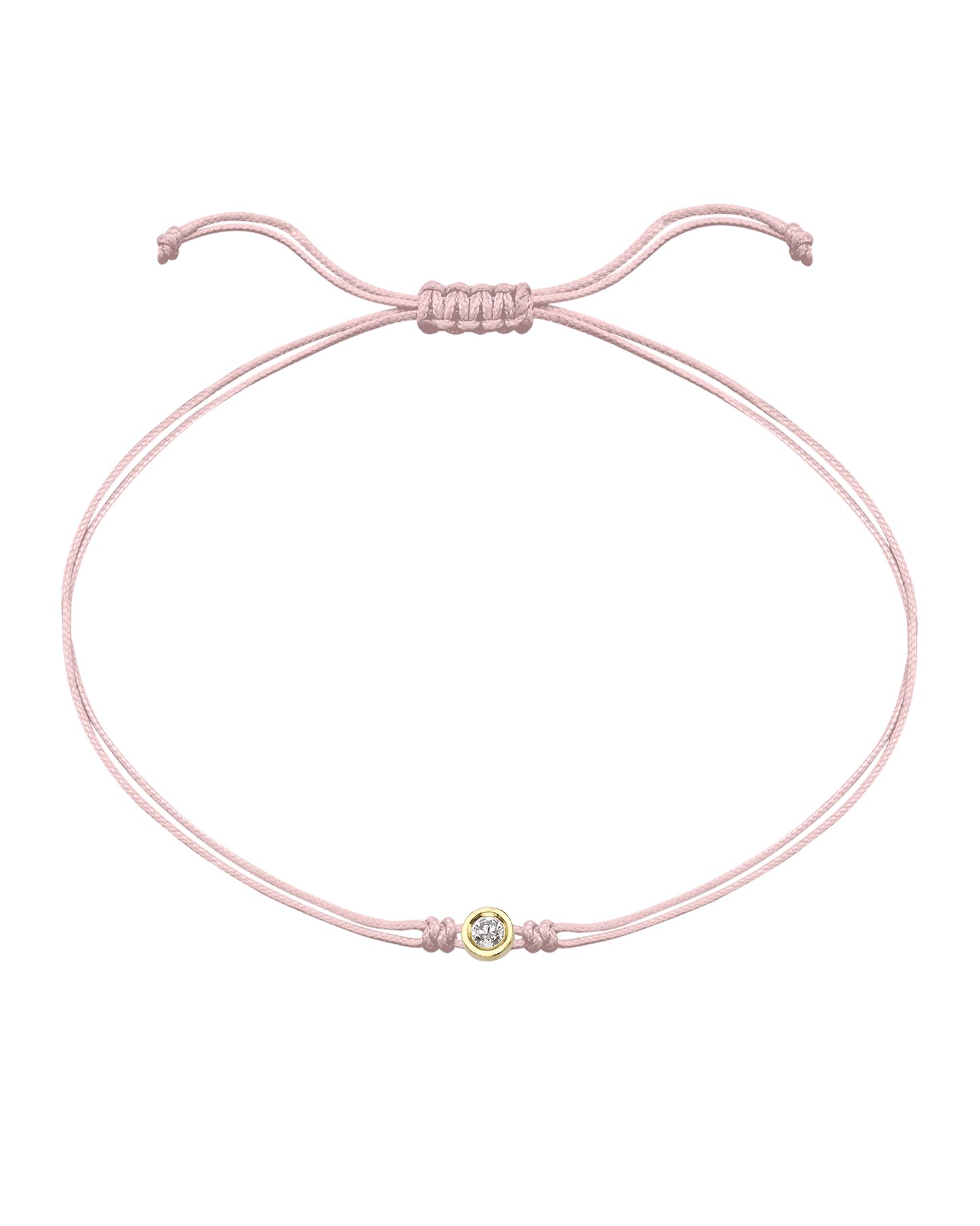 Le String of Love - Or Jaune 14 carats Bracelets magal-dev Rose Clair Medium: 0.05 carats