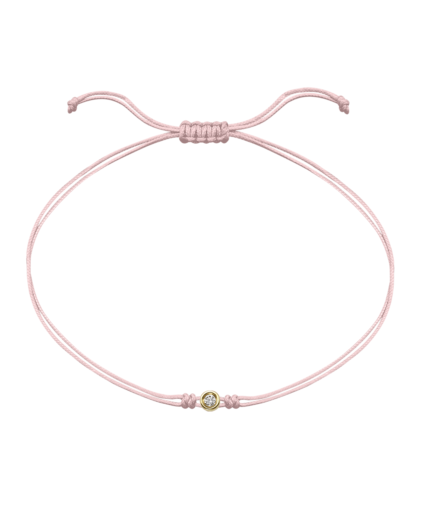 Le Classique String of Love Summer Édition - Or Jaune 14 carats Bracelets magal-dev Bellini Fraise - Rose Pâle Small: 0.03 carats