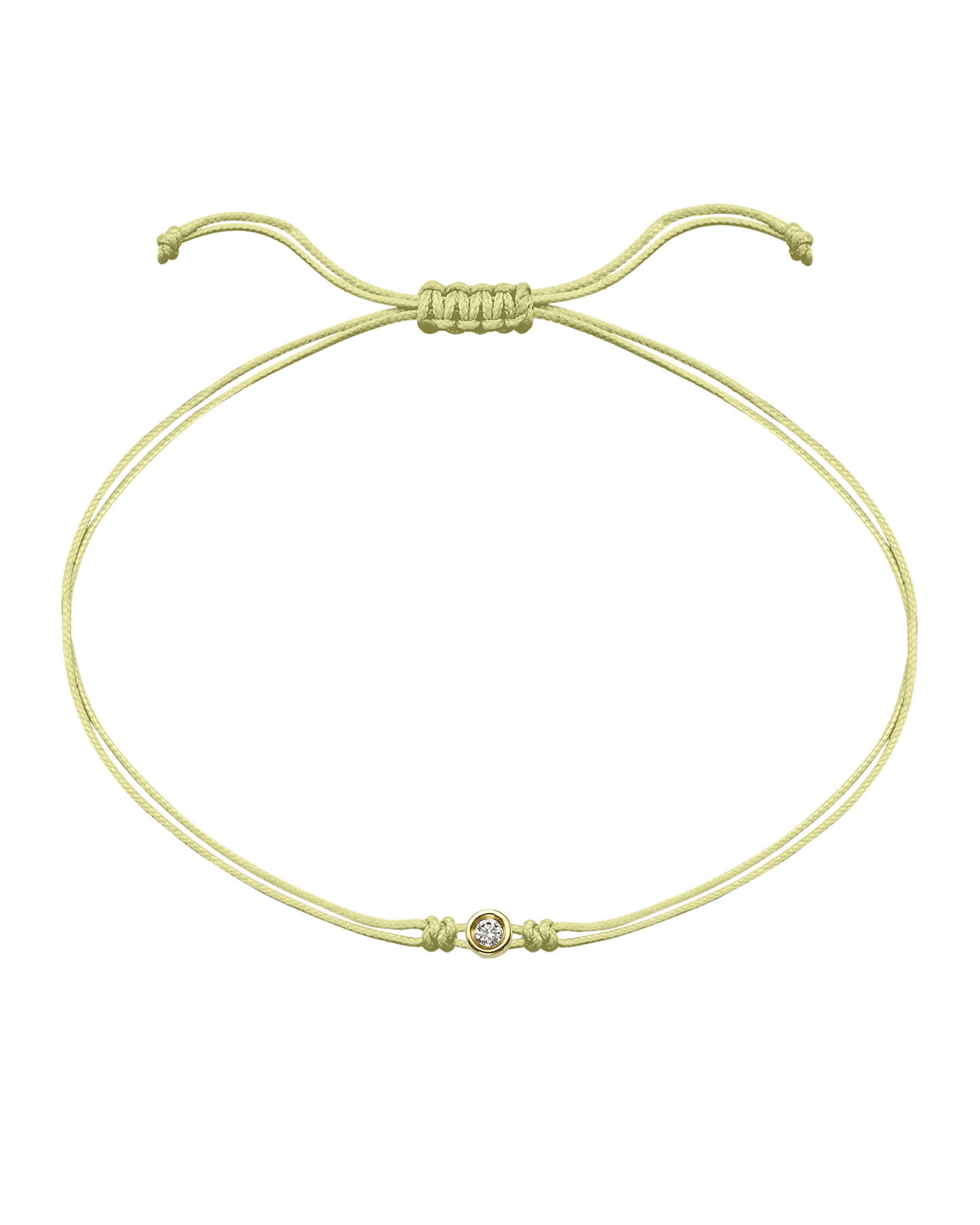 Le String of Love - Or Jaune 14 carats Bracelets magal-dev Jaune Clair Small: 0.03 carats