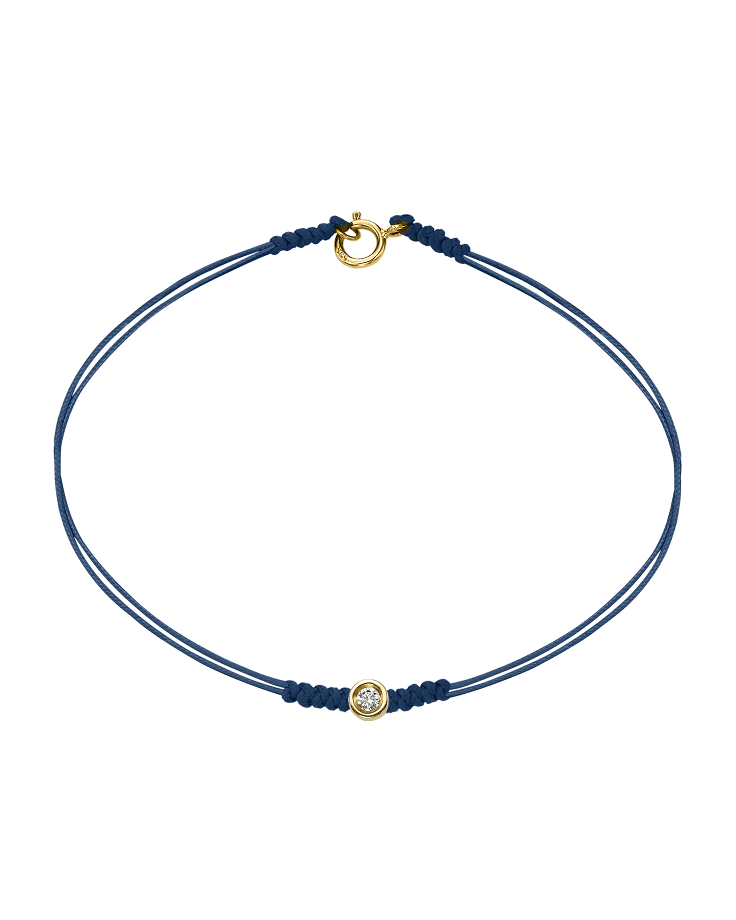 The Classic String of Love with clasp - 14K Yellow Gold Bracelets 14K Solid Gold Indigo Small: 0.03ct Small - 6 Inches (15.5cm)