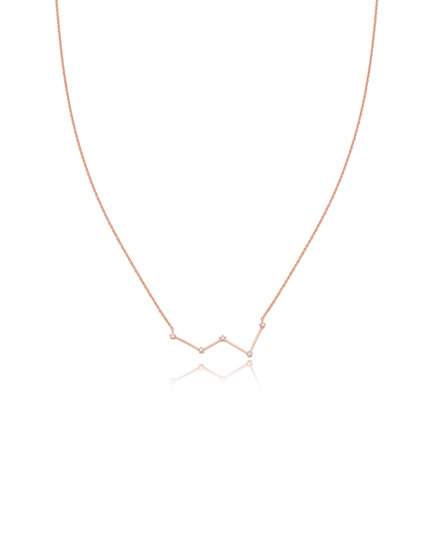 Ursa Major Constellation Necklace - 18K Rose Vermeil Necklaces magal-dev Cassiopeia 16"