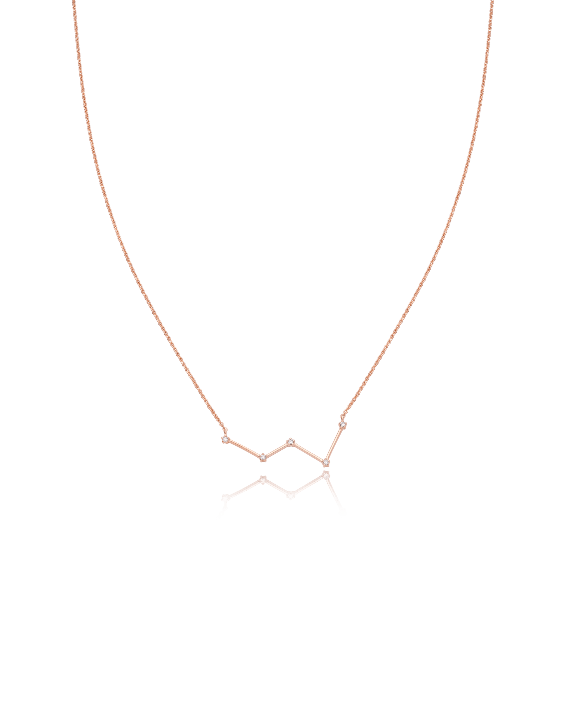 Ursa Major Constellation Necklace - 18K Rose Vermeil Necklaces magal-dev Cassiopeia 16"
