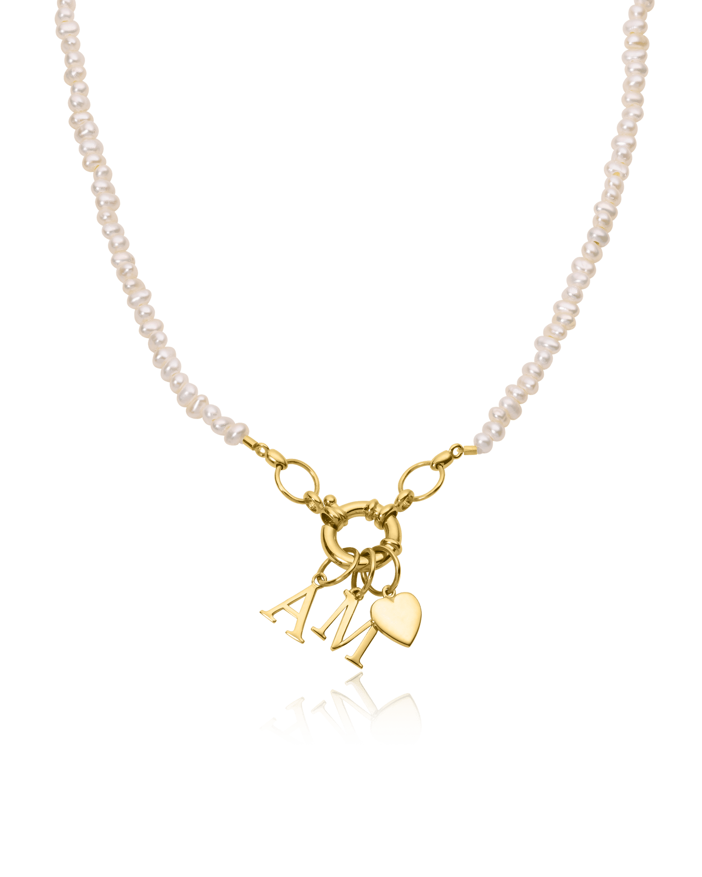 Watermelon Charm Lock Necklace - 18K Gold Vermeil Necklaces magal-dev Pearl (OUT OF STOCK) 1 Charm 16"