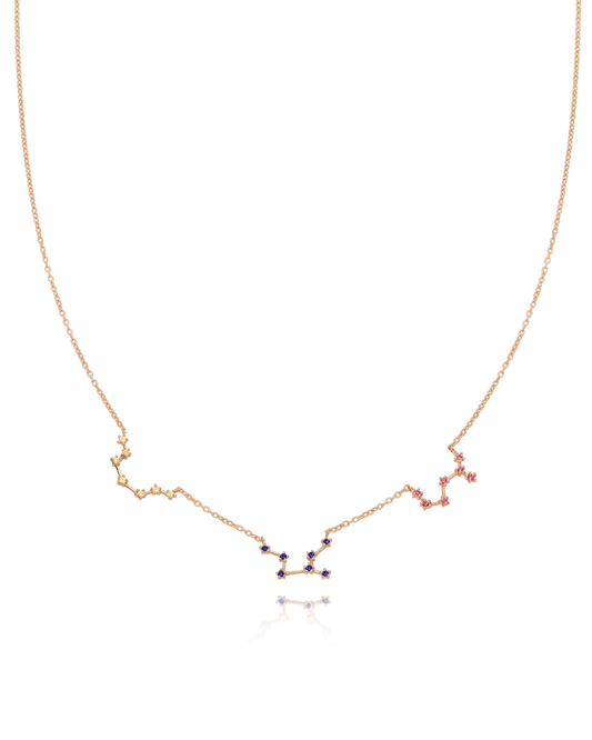 Constellation Birthstone Necklace - 18K Rose Vermeil Necklaces magal-dev 1 Constellation 16"