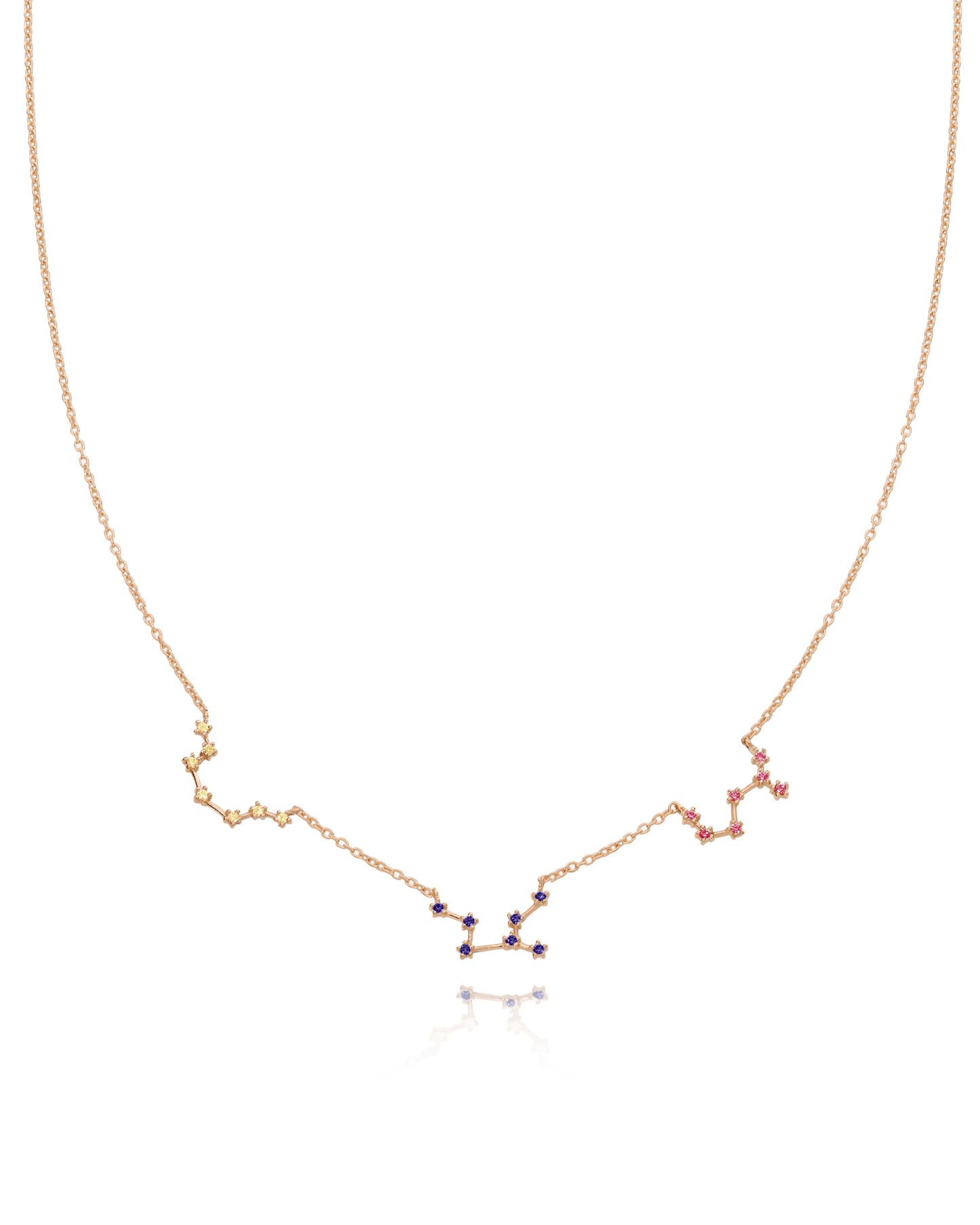Constellation Birthstone Necklace - 18K Rose Vermeil Necklaces magal-dev 1 Constellation 16"