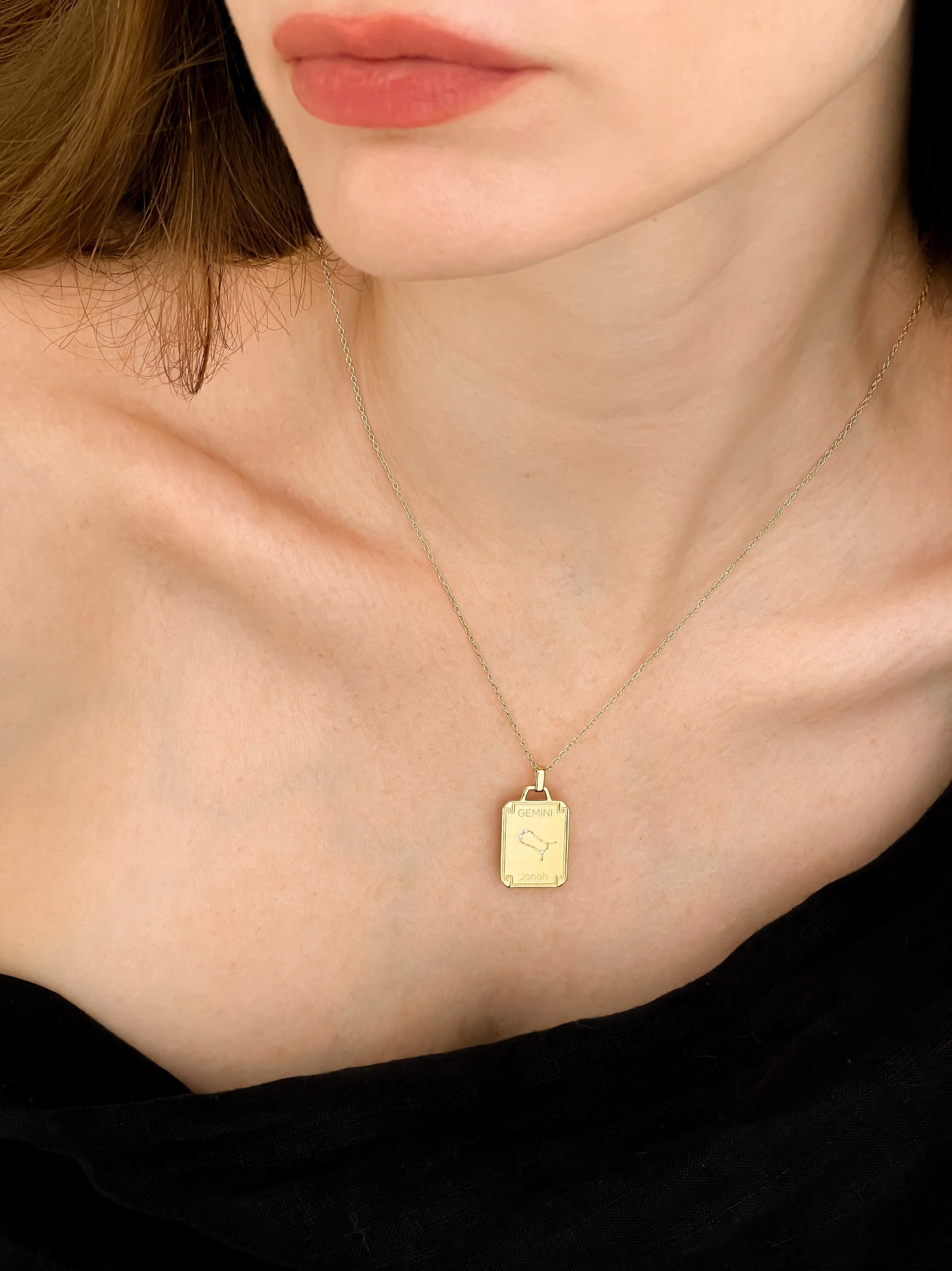 The Constellation Name Plate Necklace - 18K Gold Vermeil Necklaces magal-dev