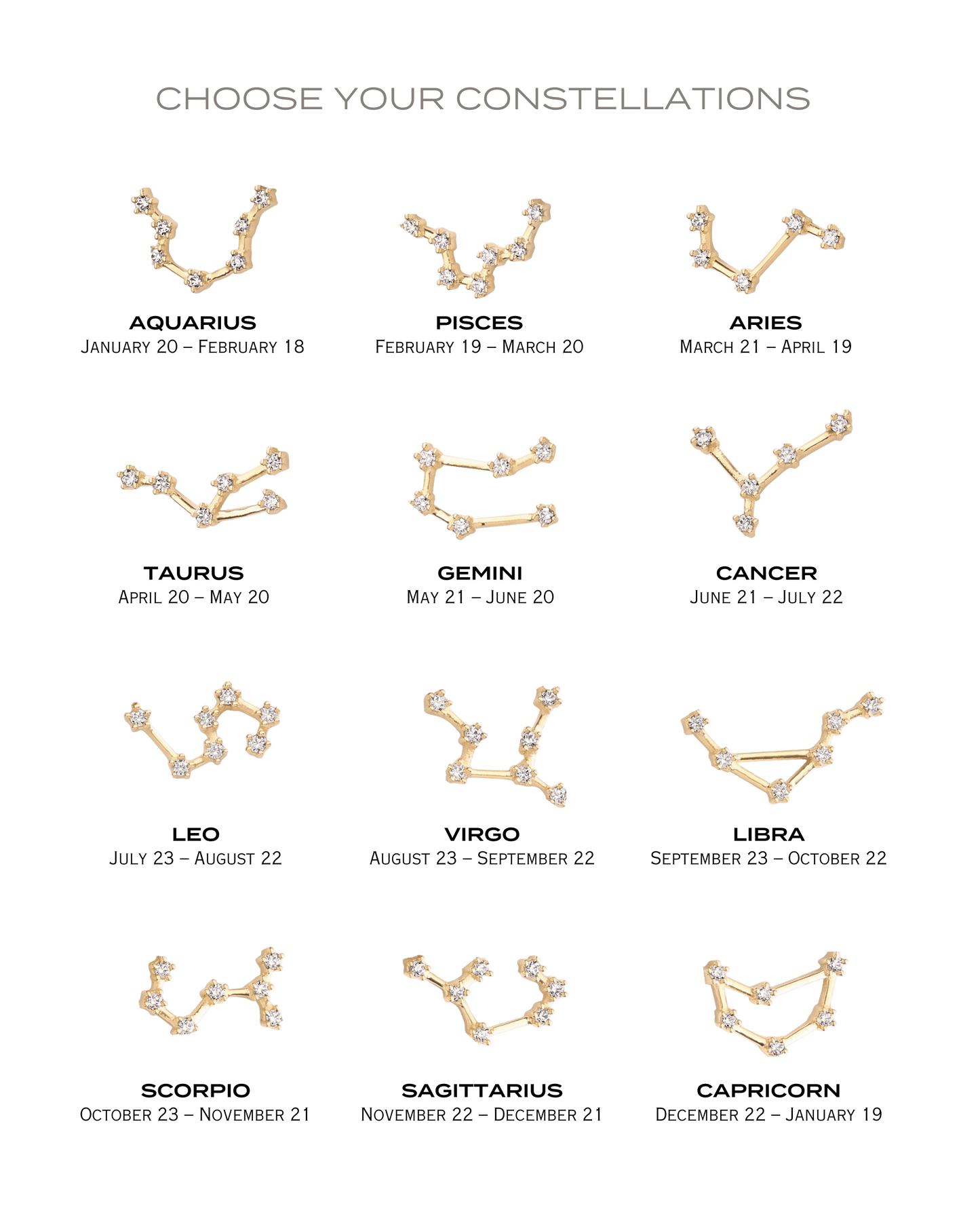 Single Constellation Necklace - 18K Rose Vermeil Necklaces magal-dev