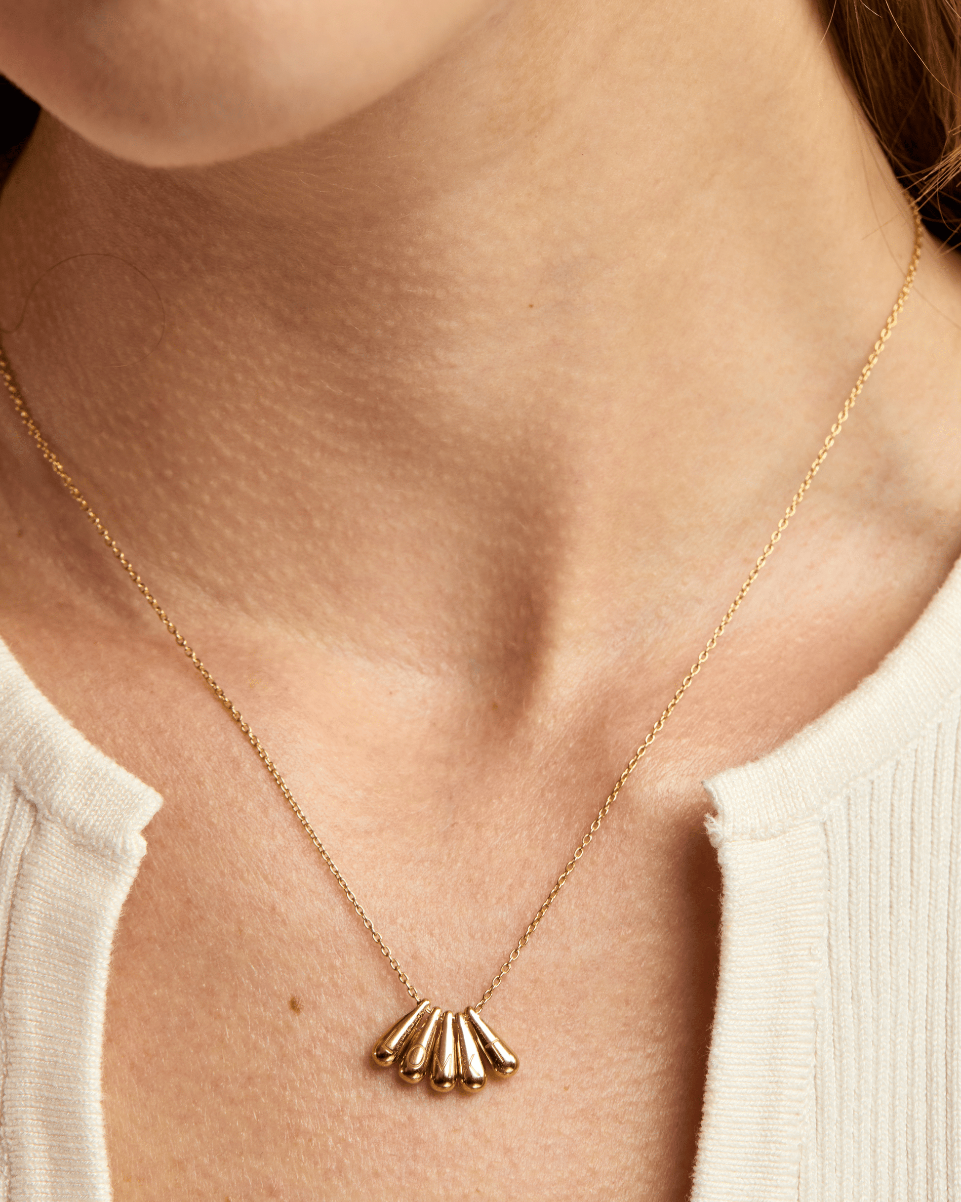Drop Initial Necklace - 18K Gold Vermeil Necklaces magal-dev