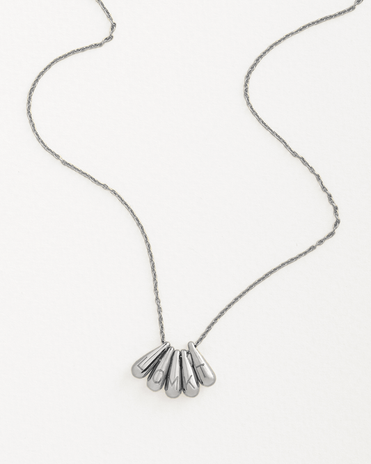 Collier Goutte Initiale - Argent 925 Necklaces magal-dev 1 Pendentif 40cm