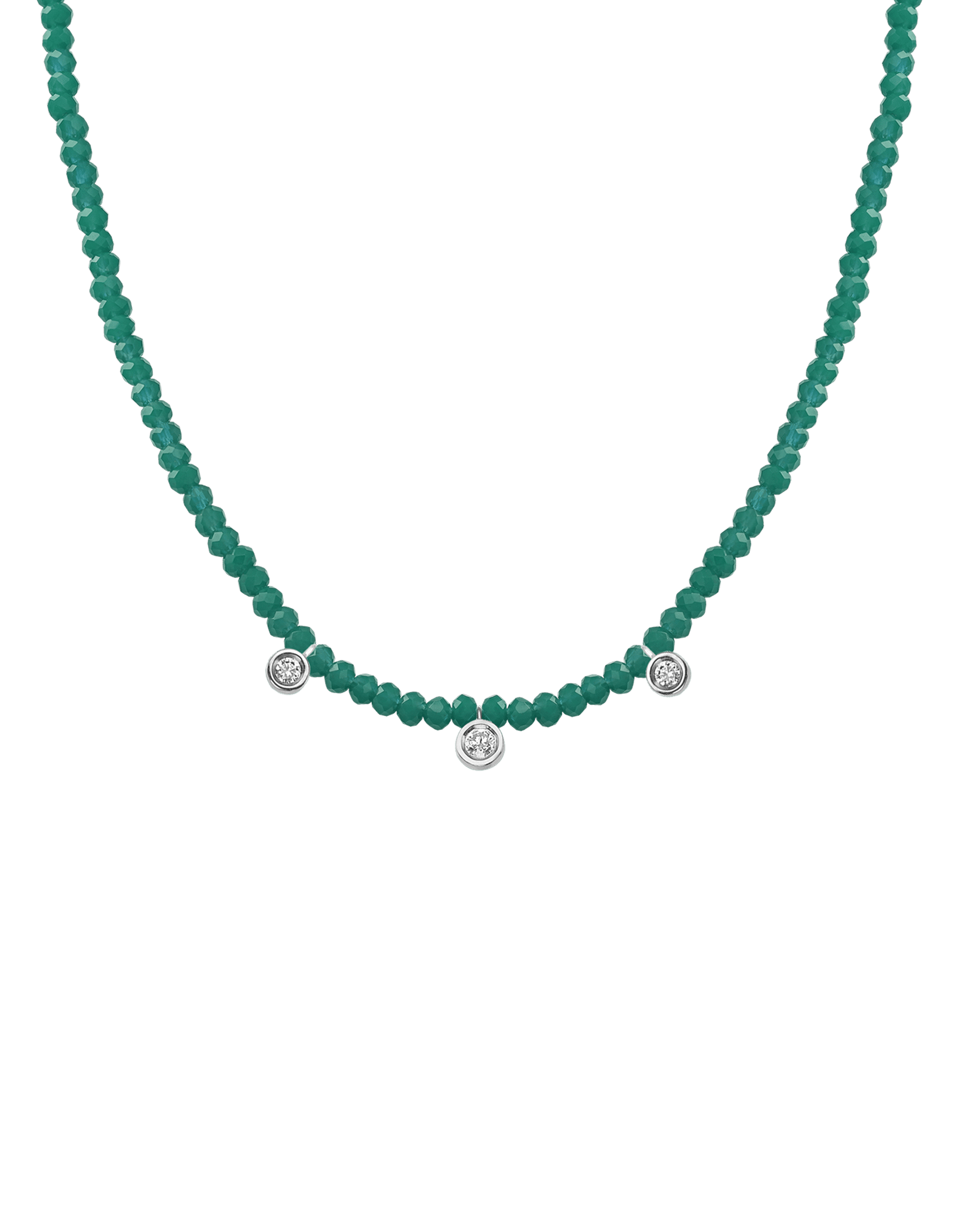 Colliers 3 Diamants & Pierres Précieuses - Or Jaune 14 carats Necklaces magal-dev