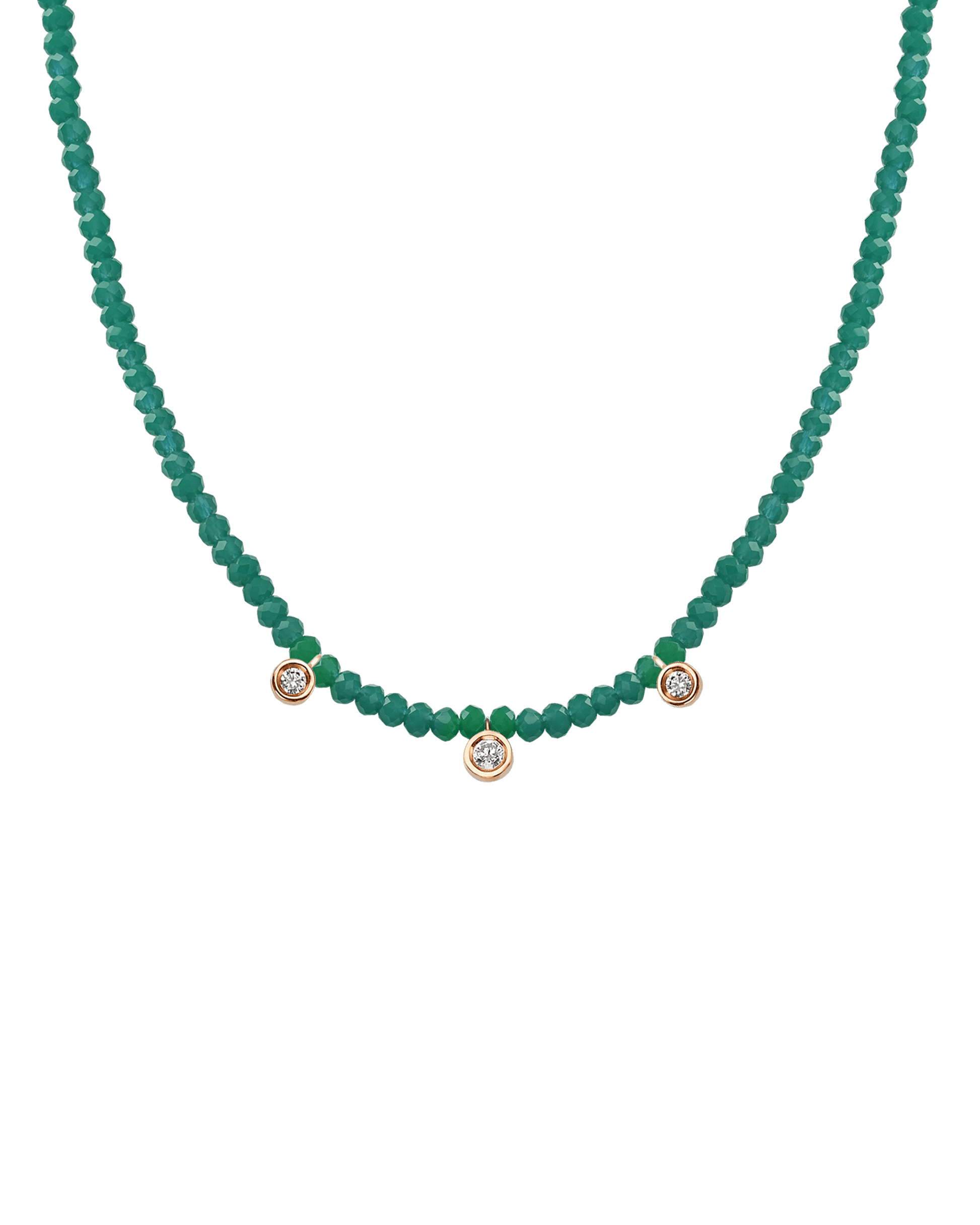 Colliers 3 Diamants & Pierres Précieuses - Or Jaune 14 carats Necklaces magal-dev