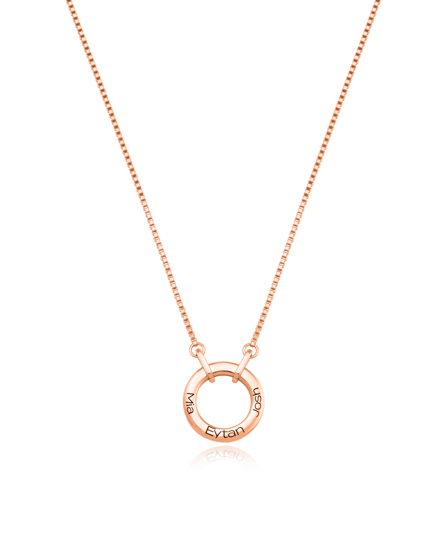 Collier Cercle Familial - Or Rose Plaqué 18 carats Necklaces magal-dev 1 Gravure 40cm