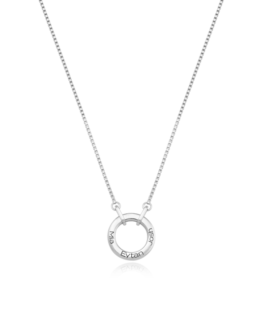 Collier Cercle Familial - Argent 925 Necklaces magal-dev 1 Gravure 40cm