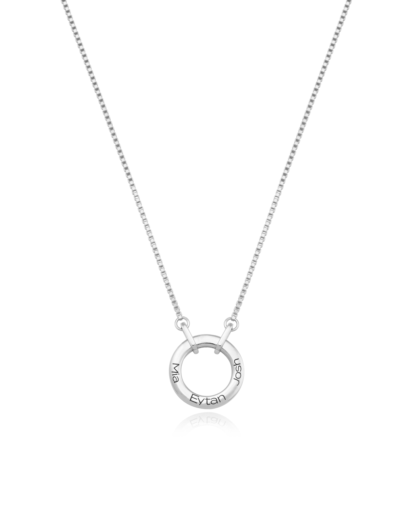 Collier Cercle Familial - Argent 925 Necklaces magal-dev 1 Gravure 40cm