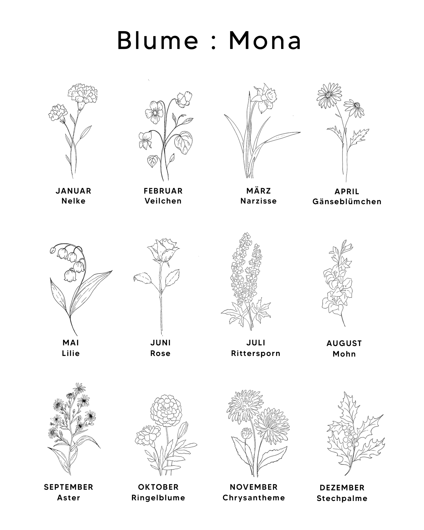 Blumen-Halskette - 18K Vergoldetes Necklaces magal-dev