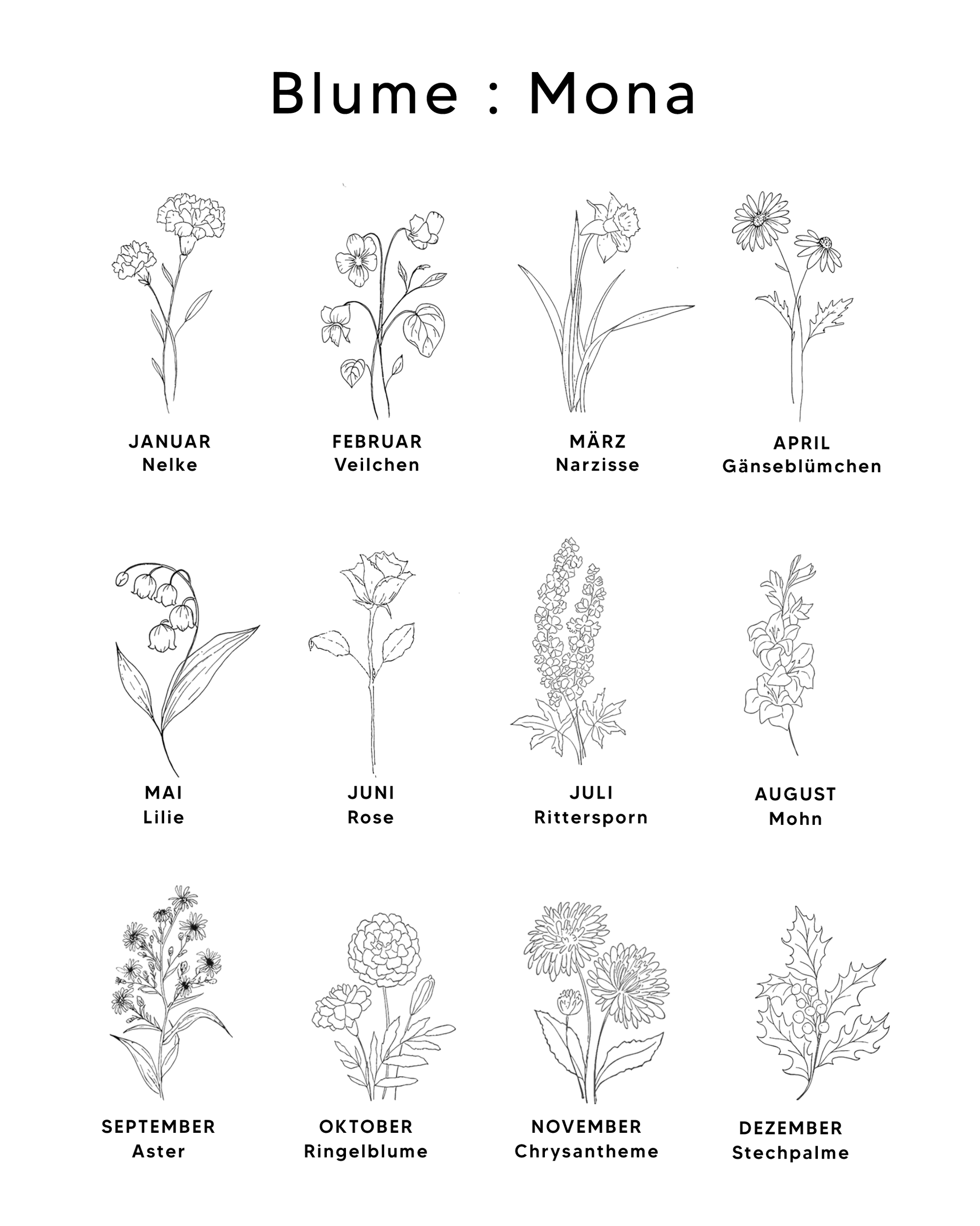 Blumen-Halskette - 18K Vergoldetes Necklaces magal-dev