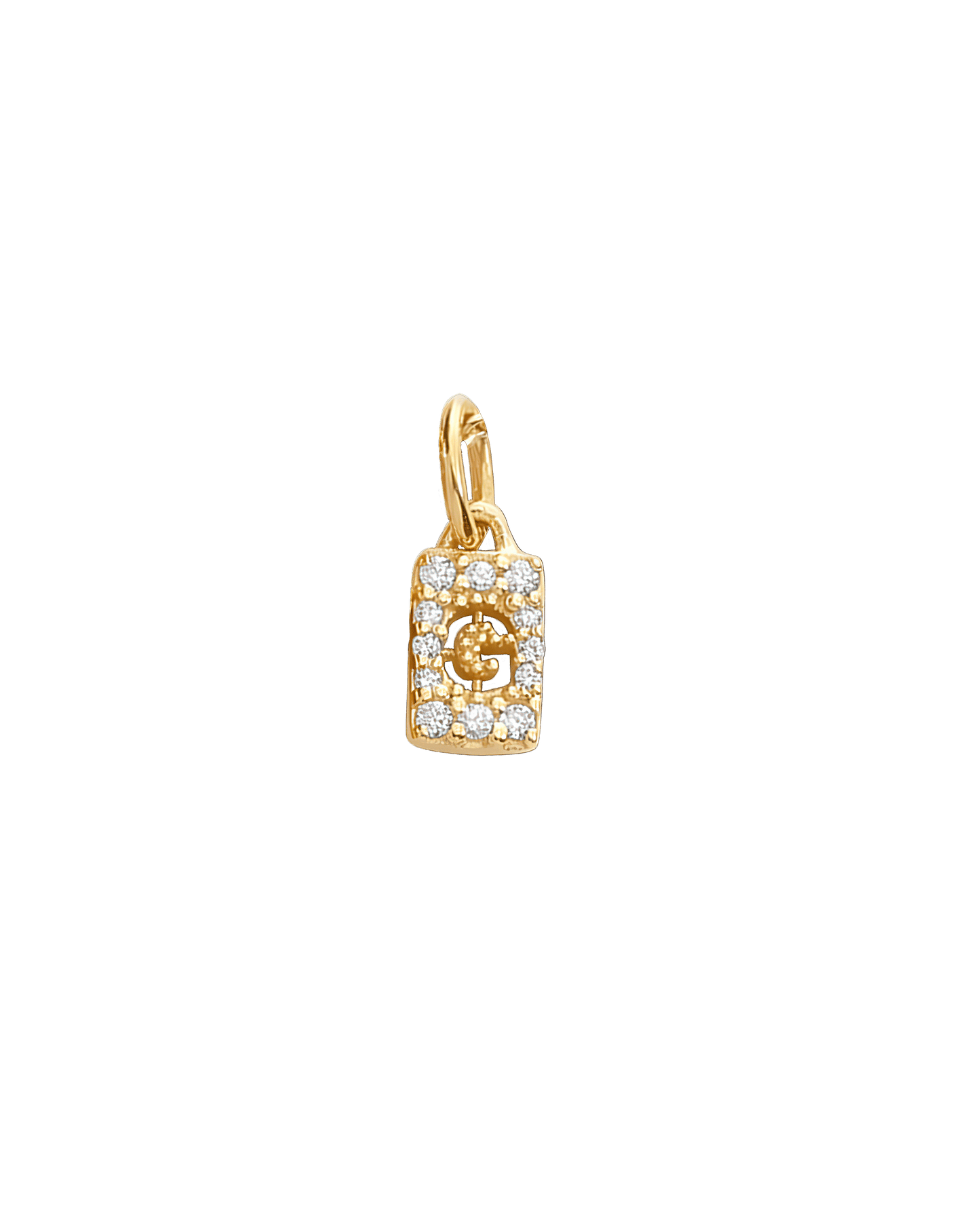 Stardust Initial Tag Charm - 18K Gold Vermeil Necklaces magal-dev