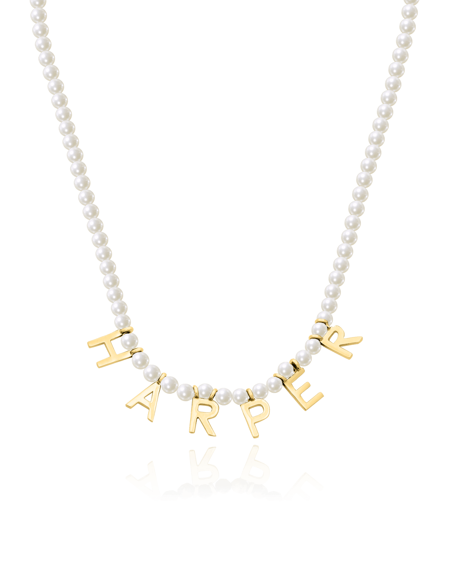 Collier de Perles Naturelles & Initiale - Or Rose Plaqué 18 carats Necklaces magal-dev