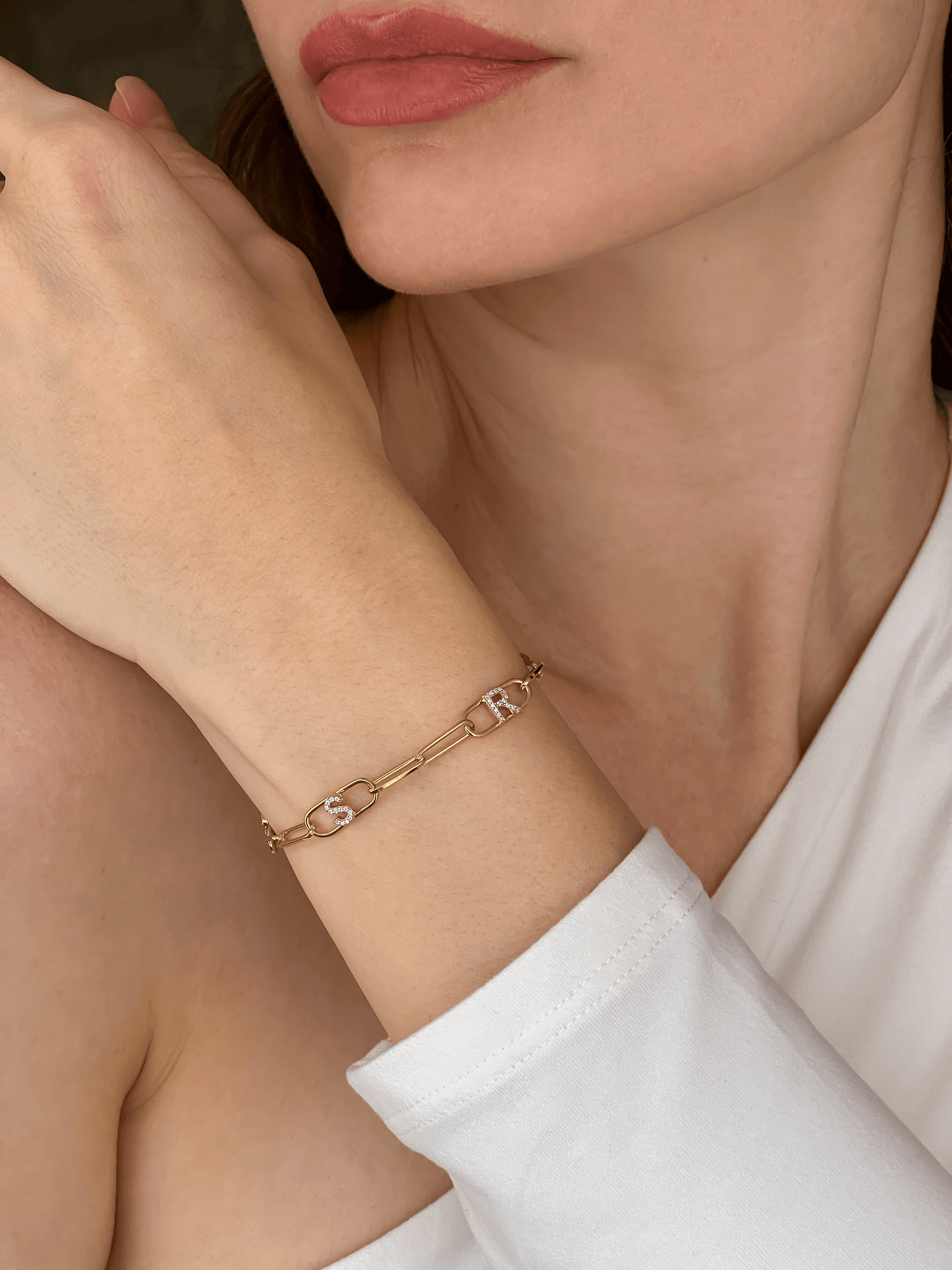 Initials Link Bracelet - 18K Gold Vermeil Bracelets magal-dev