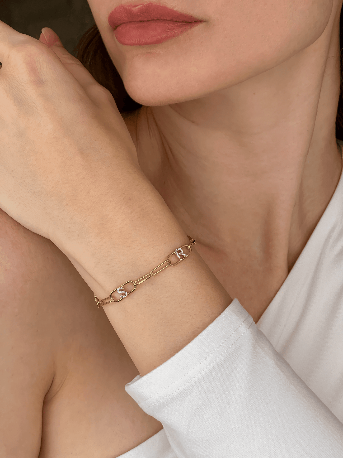 Bracelet Liens Initiale(s) - Argent 925 Bracelets magal-dev