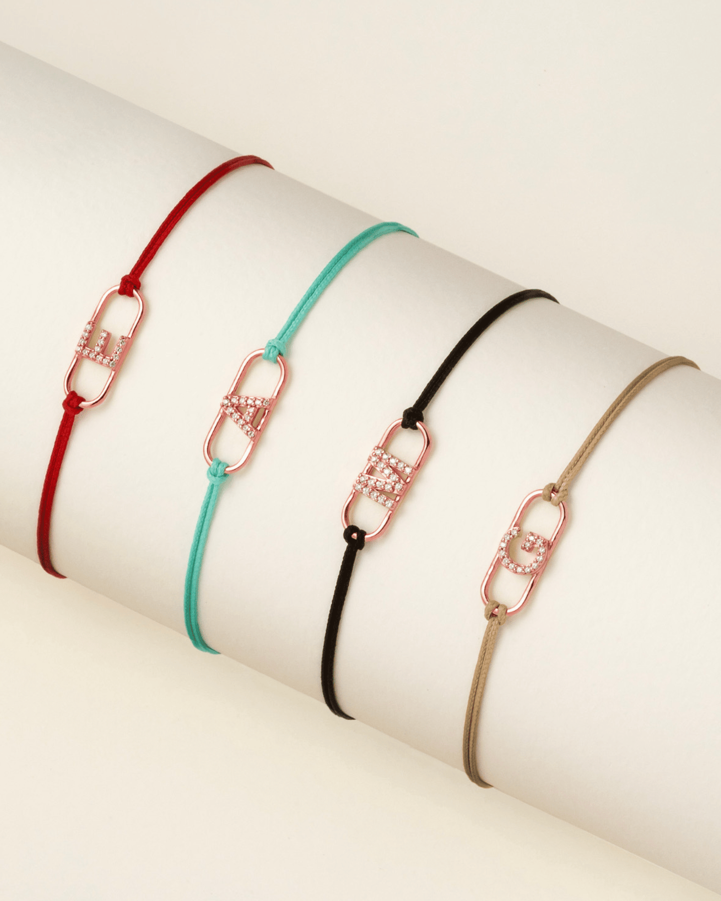 Initial Link Cord Bracelet - 18K Gold Vermeil Bracelets magal-dev