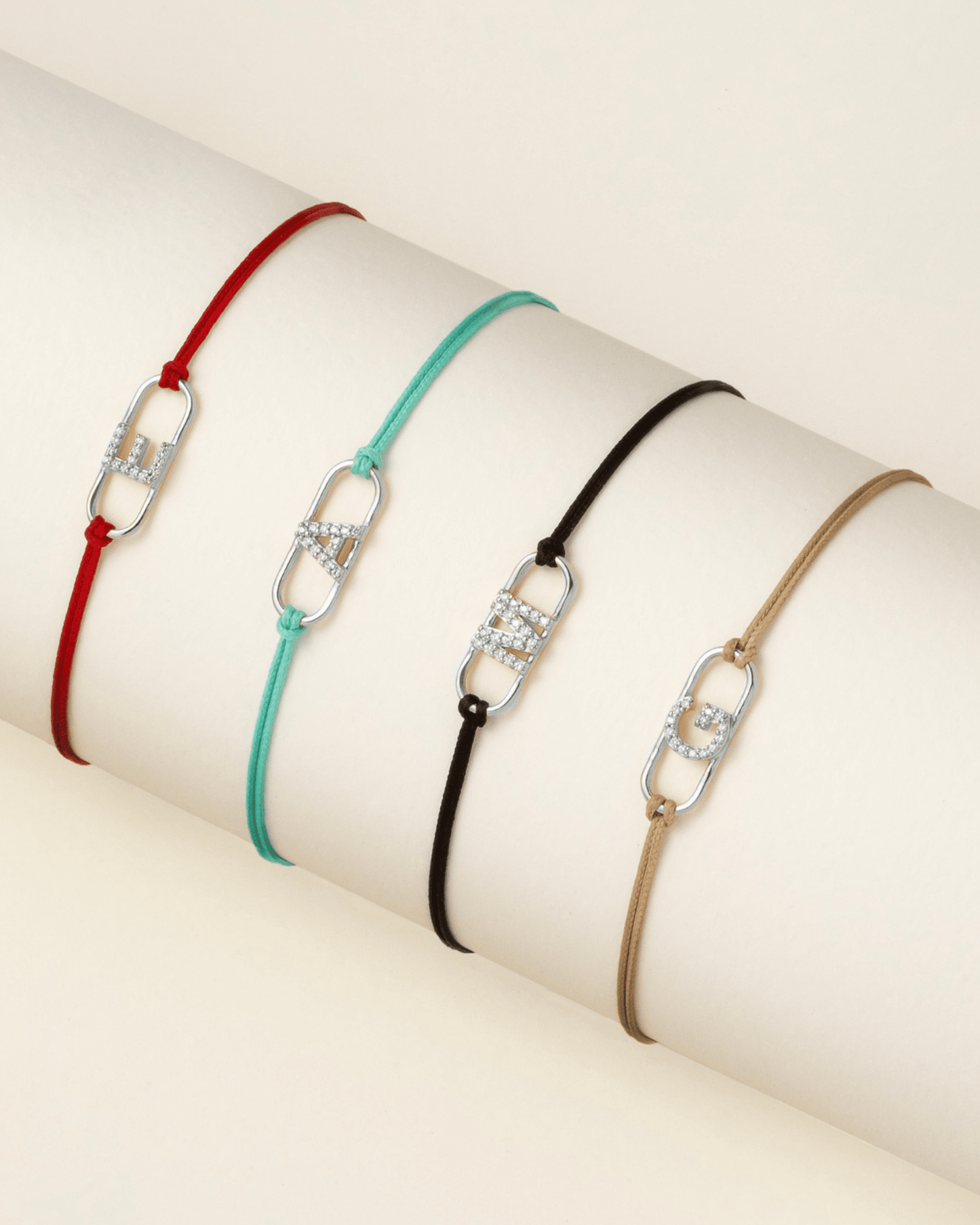 Initial Link Cord Bracelet - 18K Gold Vermeil Bracelets magal-dev