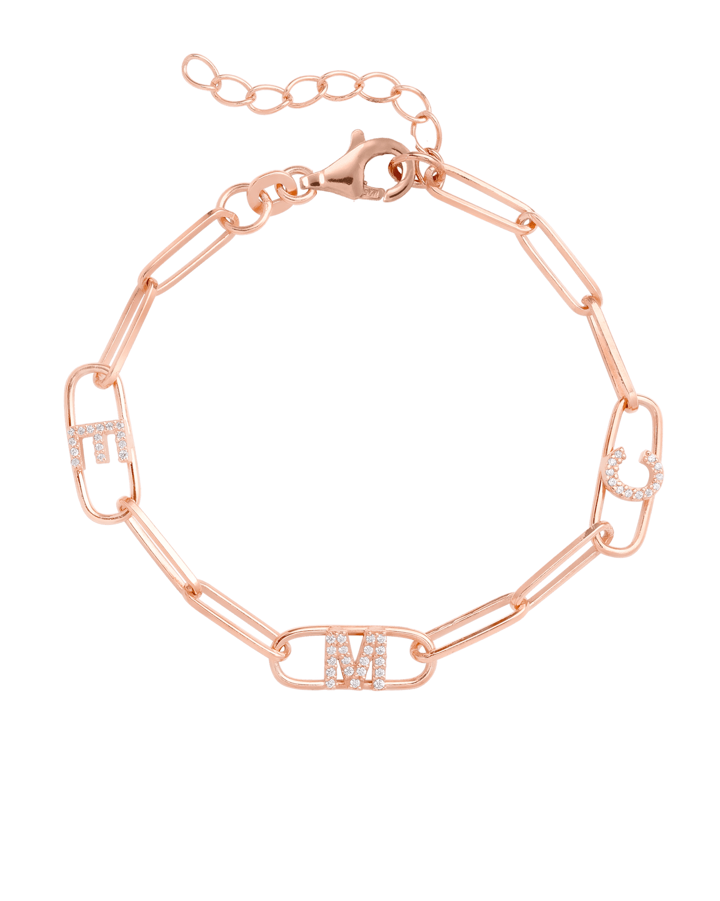 Initials Link Bracelet - 18K Gold Vermeil Bracelets magal-dev