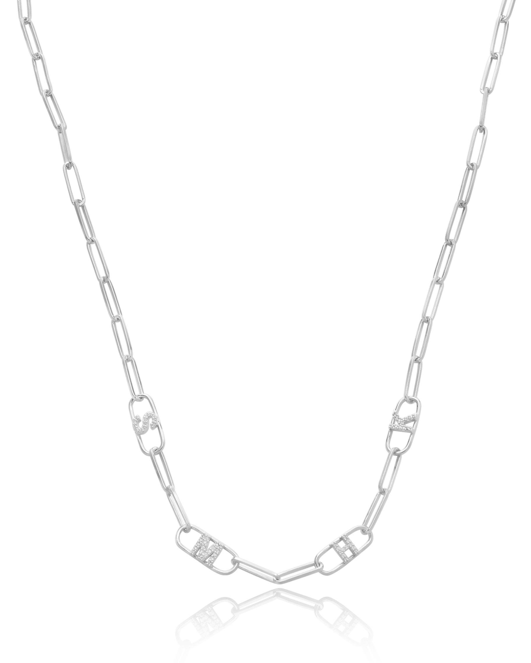 Collier Liens & Initiale(s) - Argent 925 Necklaces magal-dev 1 Initiale 40cm