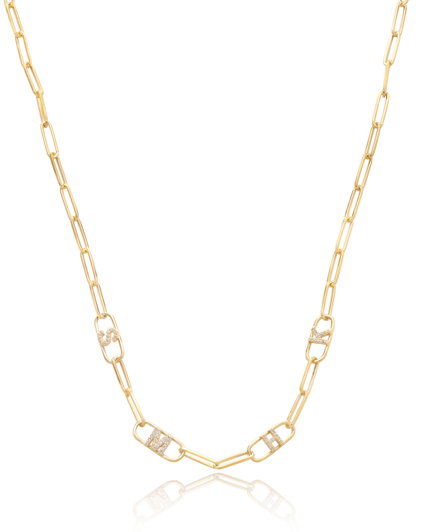 Collier Liens & Initiale(s) - Or Jaune Plaqué 18 carats Necklaces magal-dev 1 Initiale 40cm