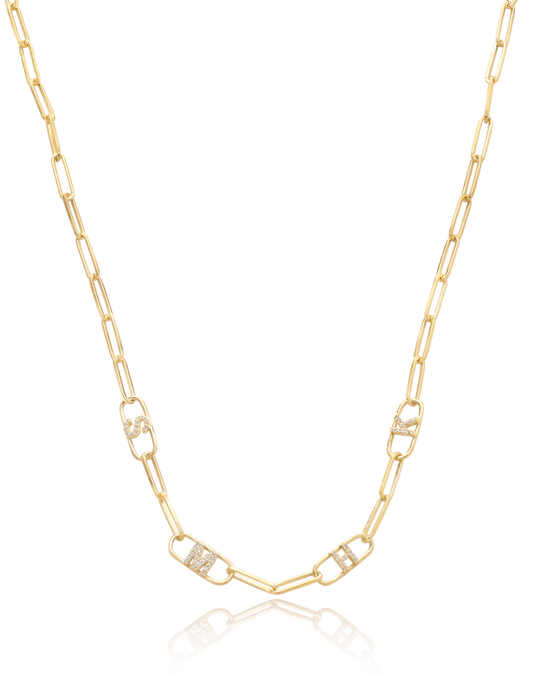 Collier Liens & Initiale(s) - Or Jaune Plaqué 18 carats Necklaces magal-dev 1 Initiale 40cm