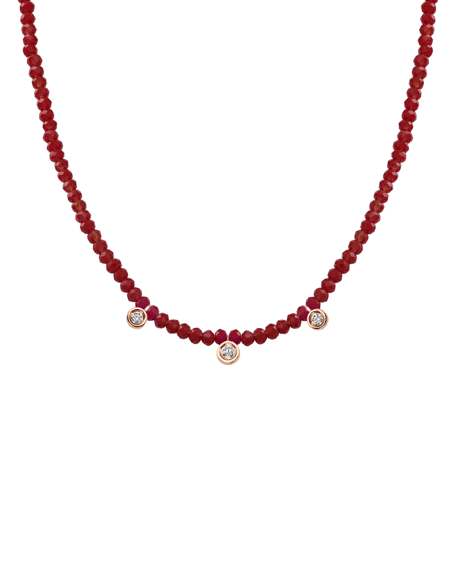 Colliers 3 Diamants & Pierres Précieuses - Or Jaune 14 carats Necklaces magal-dev