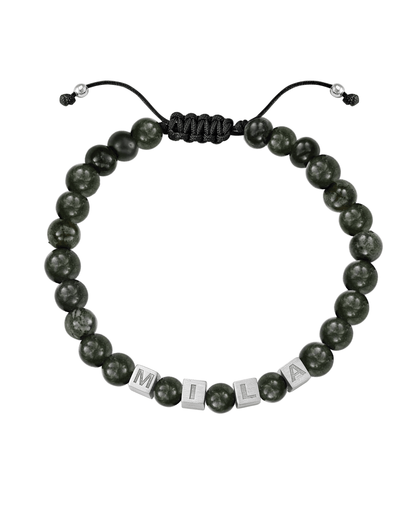 Bracelet Alpha Cubes - Argent 925 Bracelets magal-dev Malachite Verte 1