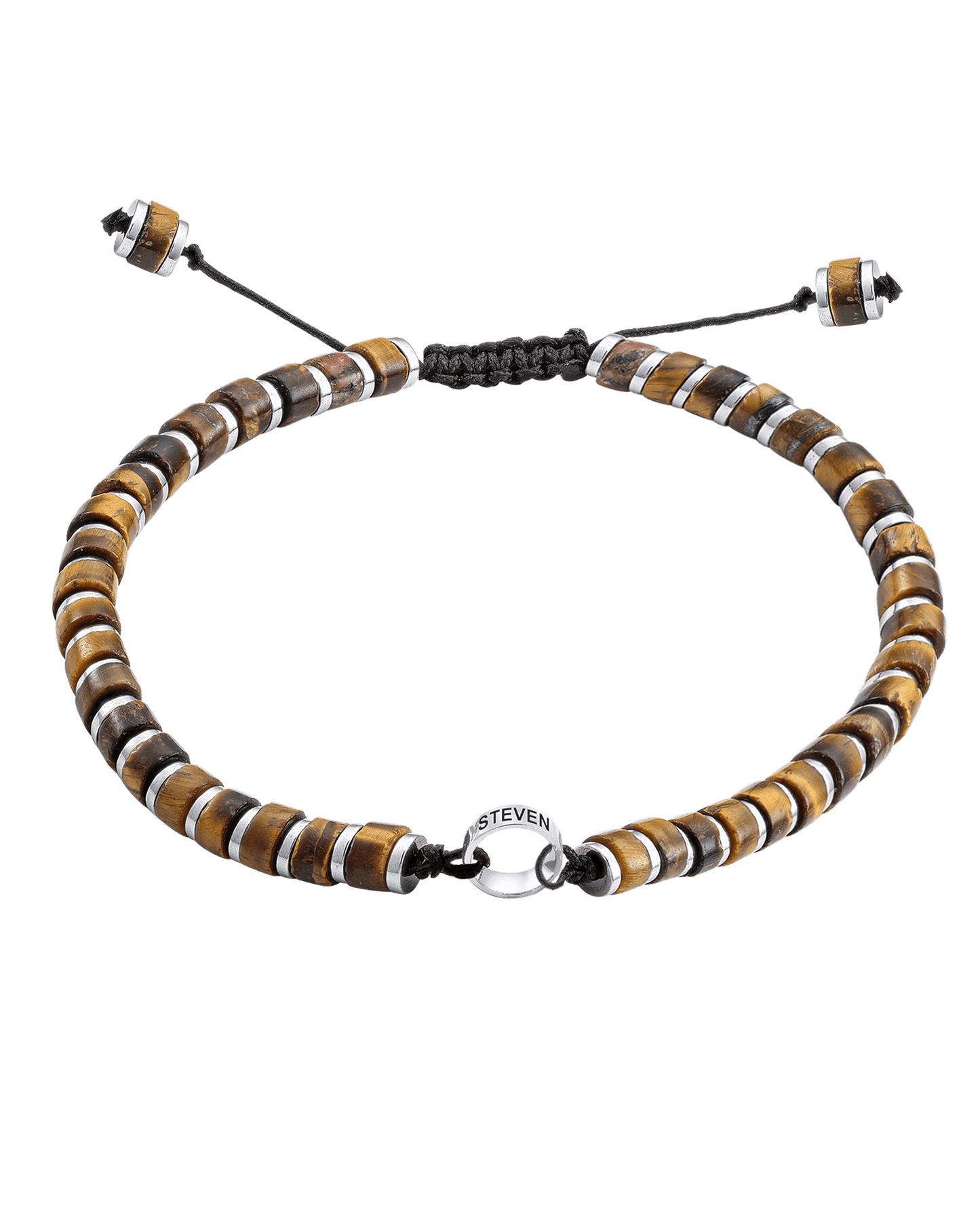 Bracelet Oeil de Tigre & Bagues Personnalisables - Argent 925 Bracelets magal-dev 1 Lien