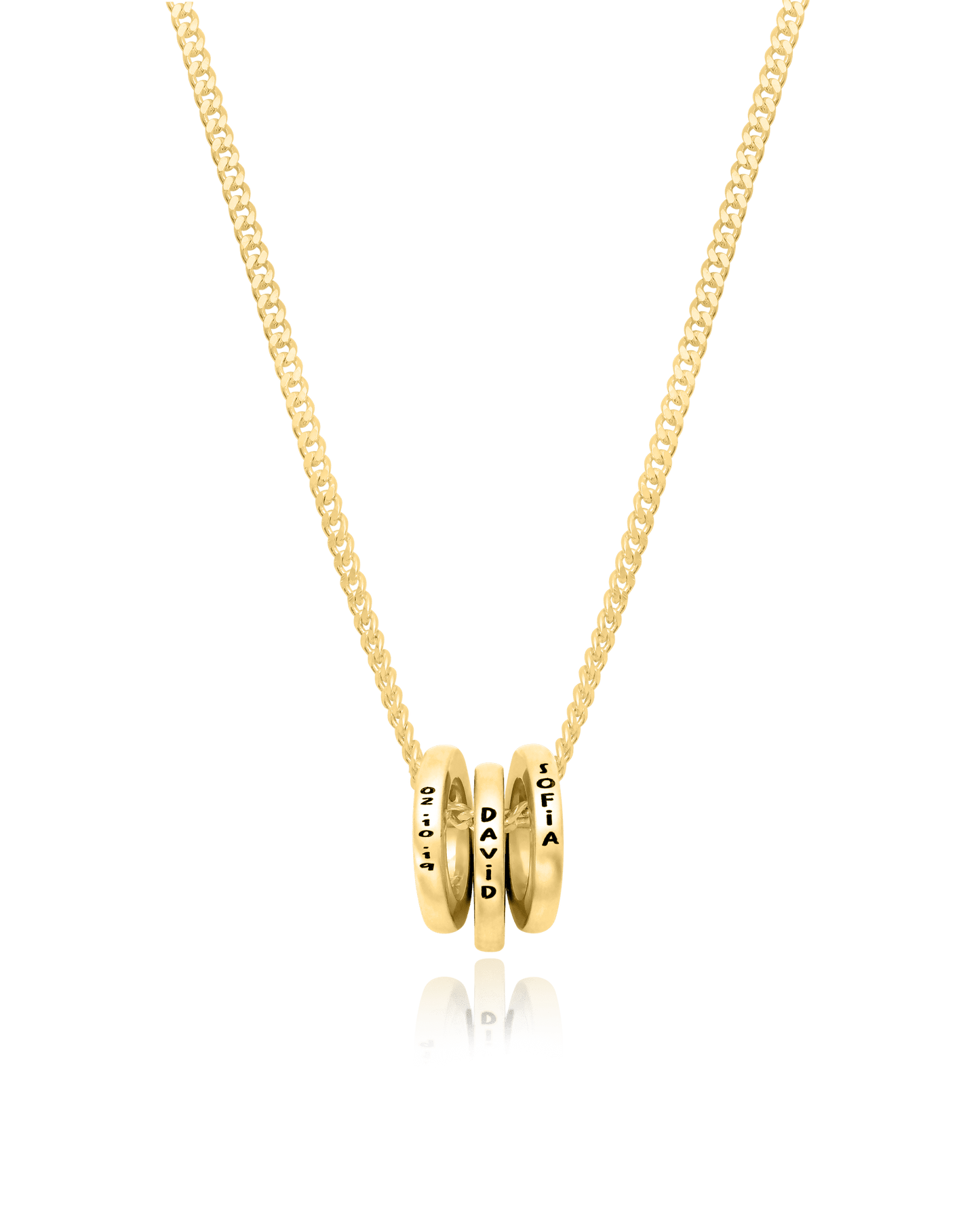 Collier Les miens - Or Jaune Plaqué 18 carats Necklaces magal-dev 1 Anneau Brillant 51cm
