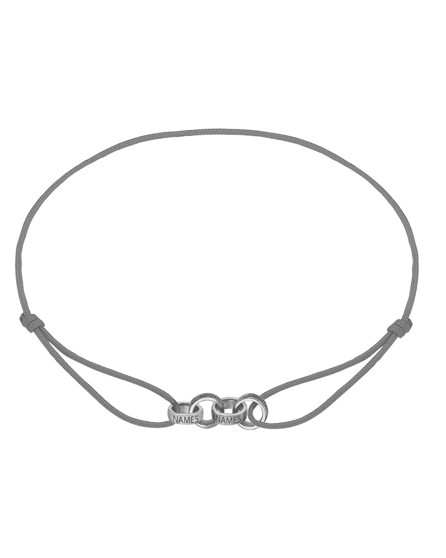 Bracelets Homme Liens Éternels & Gravure(s) - Or Blanc 14 carats Bracelets magal-dev Gris 4 Liens