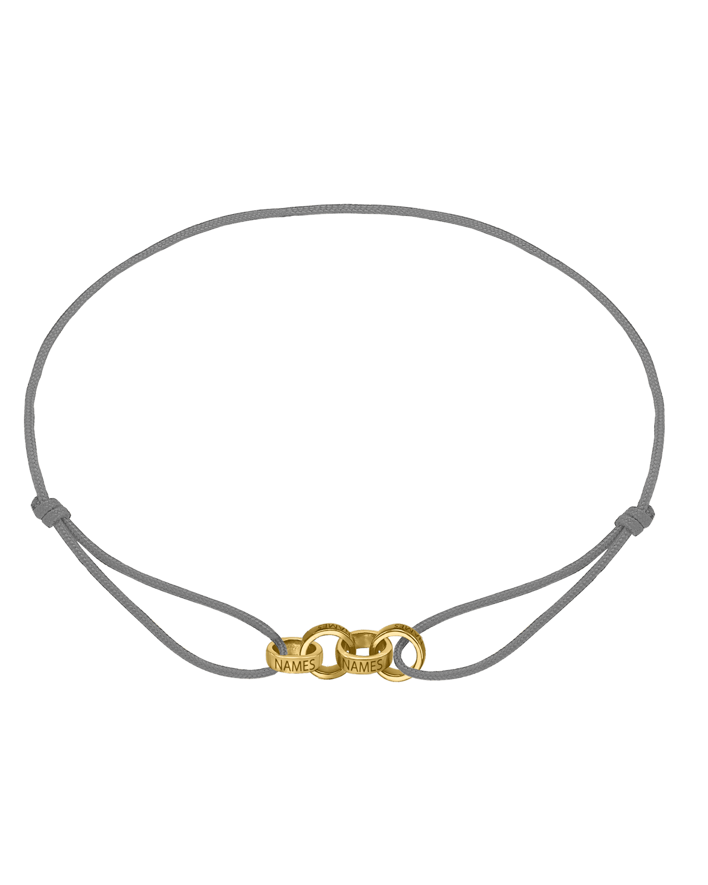 Bracelets Homme Liens Éternels & Gravure(s) - Or Jaune 14 carats Bracelets magal-dev Gris 4 Liens