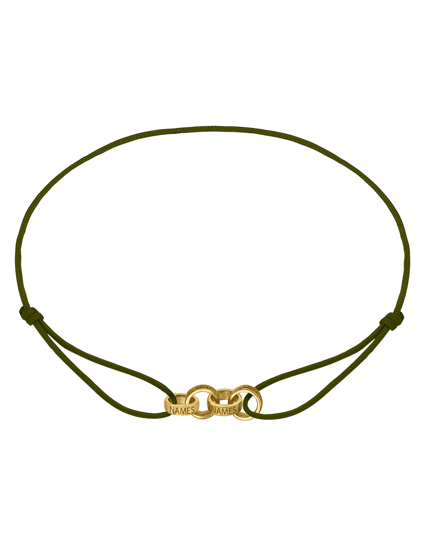 Bracelets Homme Liens Éternels & Gravure(s) - Or Jaune Plaqué 18 carats Bracelets magal-dev Kaki 4 Liens