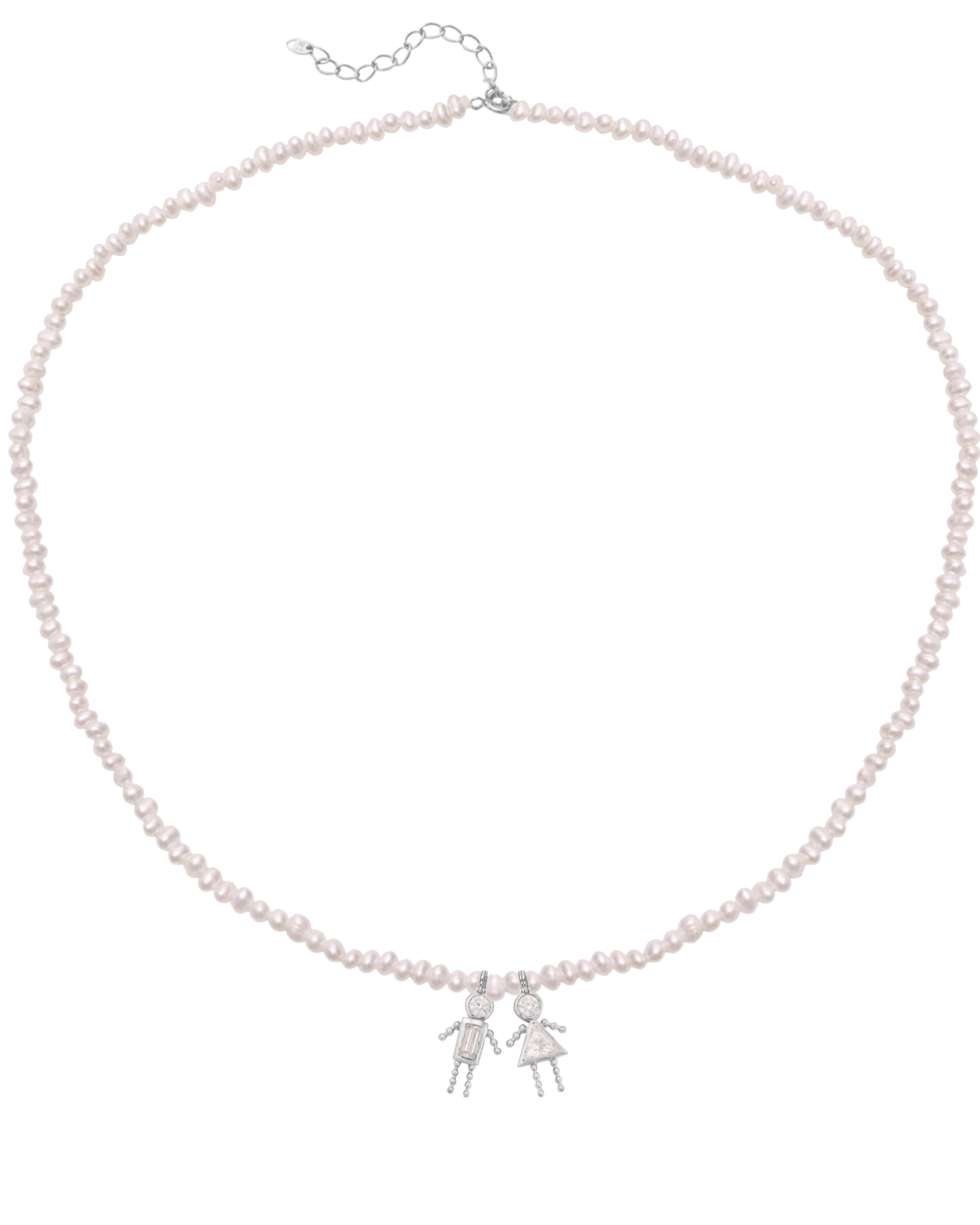 Collier Mini Me Perles Naturelles - Argent 925 Necklaces magal-dev 1 40cm + 5cm Extension de chaîne
