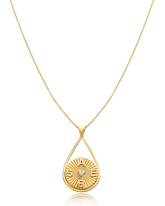 Marie Coin Necklace - 18K Gold Vermeil Necklaces magal-dev 1 Initial 16"