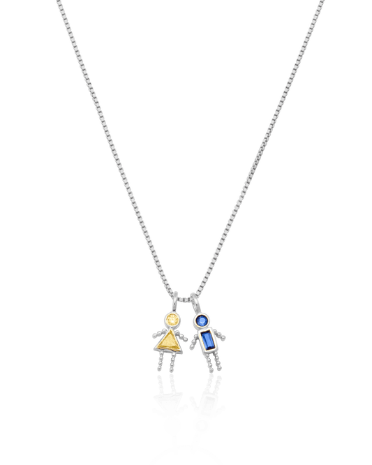 Collier Mini Me Pierres Précieuses - Argent 925 Necklaces magal-dev 1 40cm