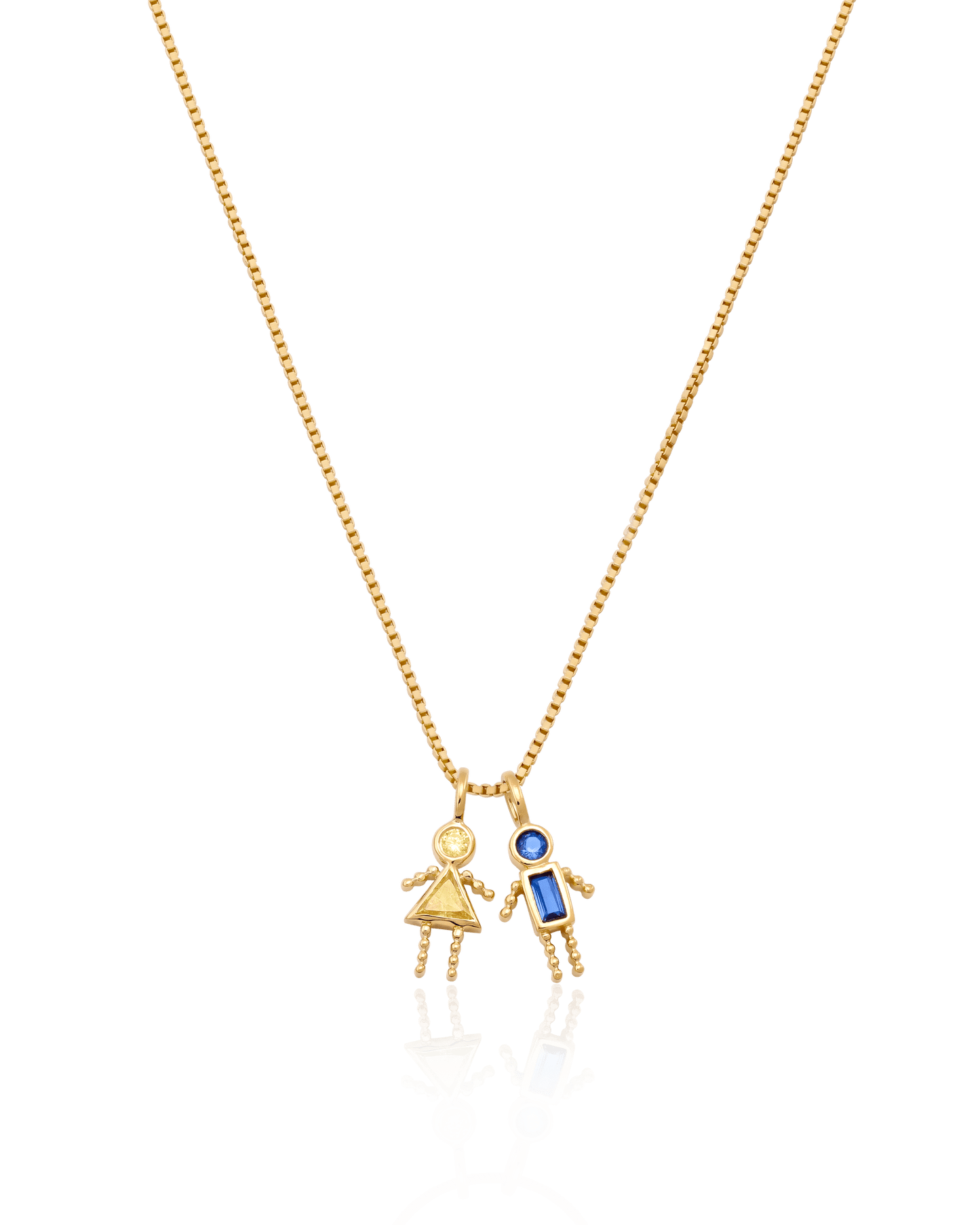 Collier Mini Me Pierres Précieuses - Or Jaune Plaqué 18 carats Necklaces magal-dev 1 40cm
