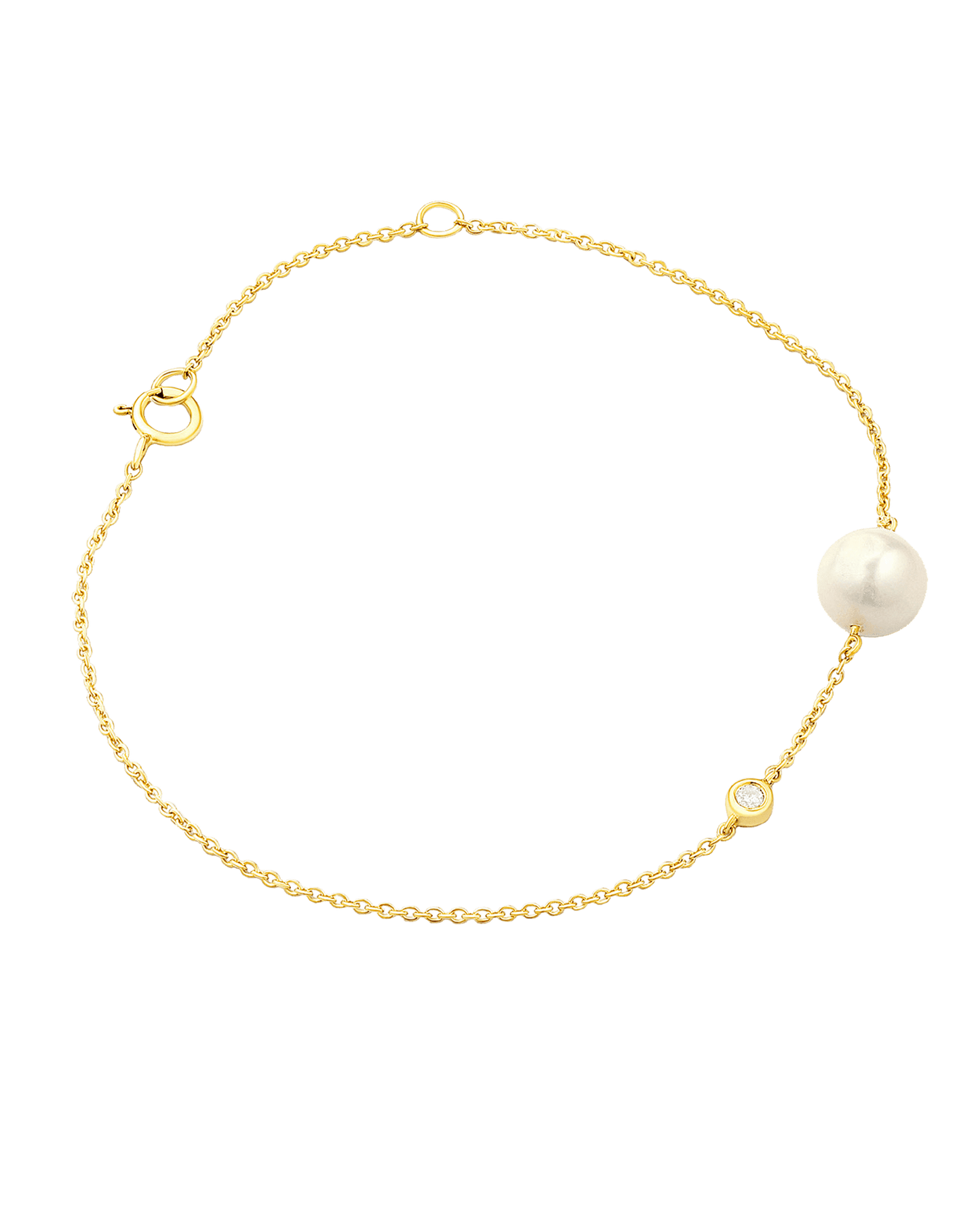 Bracelet Perles Naturelles & Diamant - Or Rose 14 carats Bracelets magal-dev