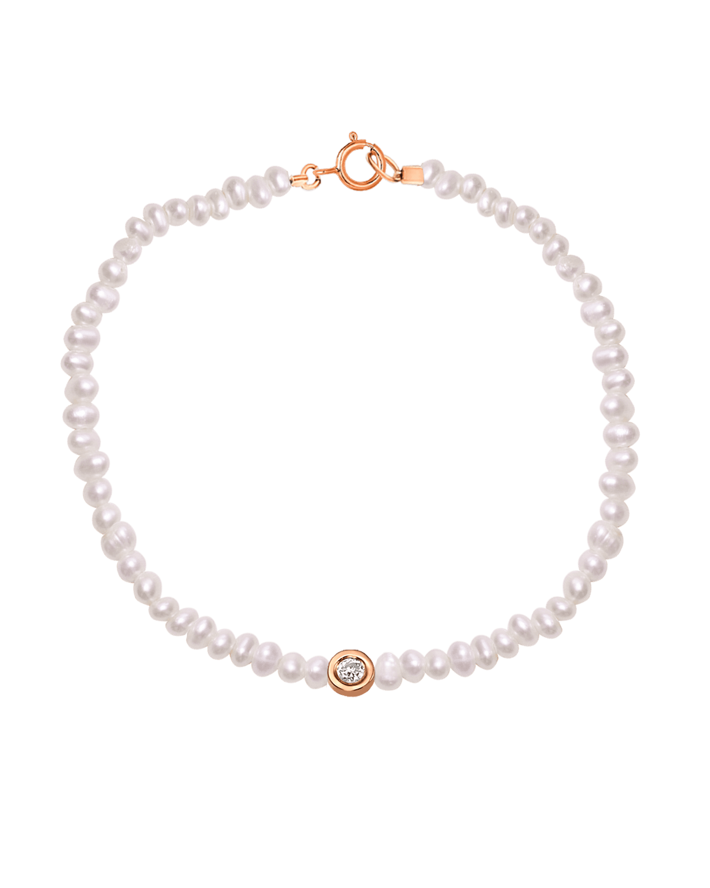 Pearl & Diamond Bracelet - 14K White Gold Bracelets magal-dev